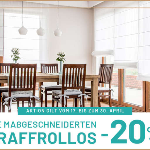 Alle maßgeschneiderten Raffrollos -20%