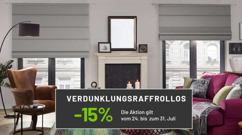 Vorhang auf für Verdunklungsraffrollos
