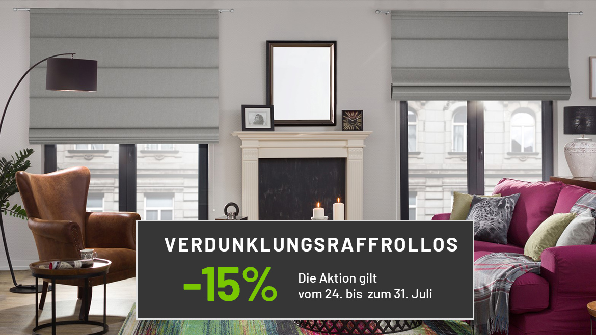 Vorhang auf für Verdunklungsraffrollos
