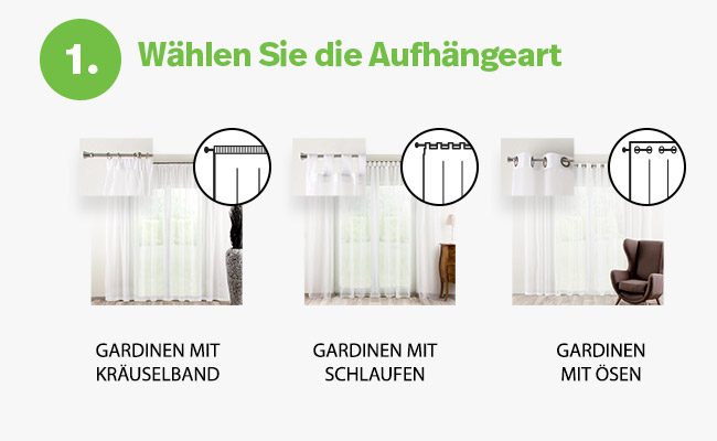 Wie Hängt Man Gardinen Mit Kräuselband Auf Gardinen richtig messen - Dekoria.de