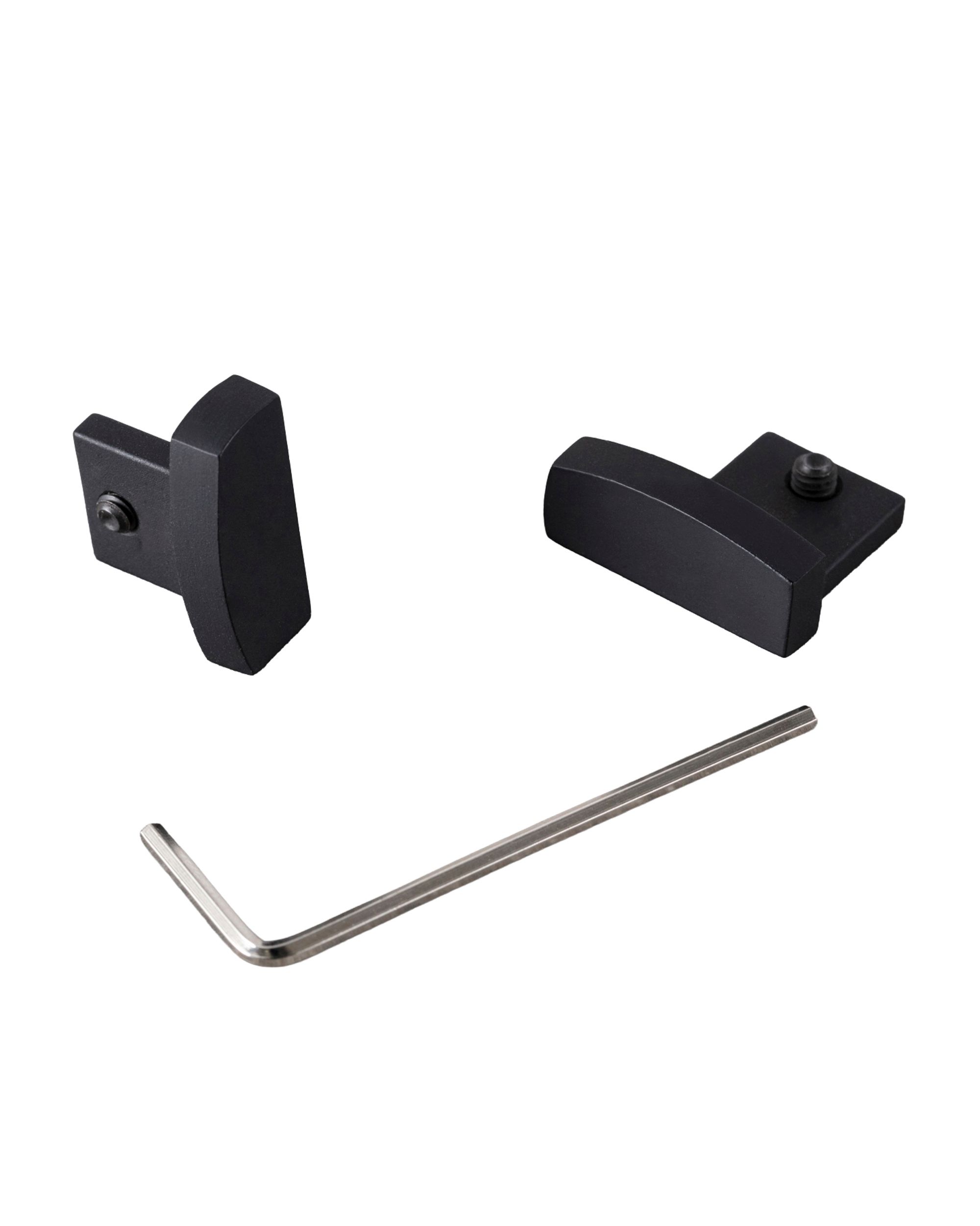 Abdeckkappe für Gardinenschiene Premium schwarz 2 Stck.