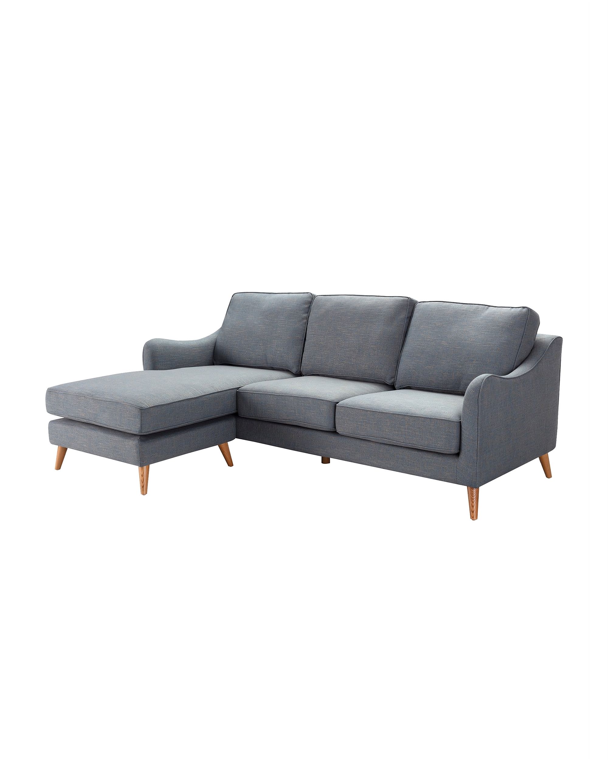 Ecksofa Venuste denim blue/brown