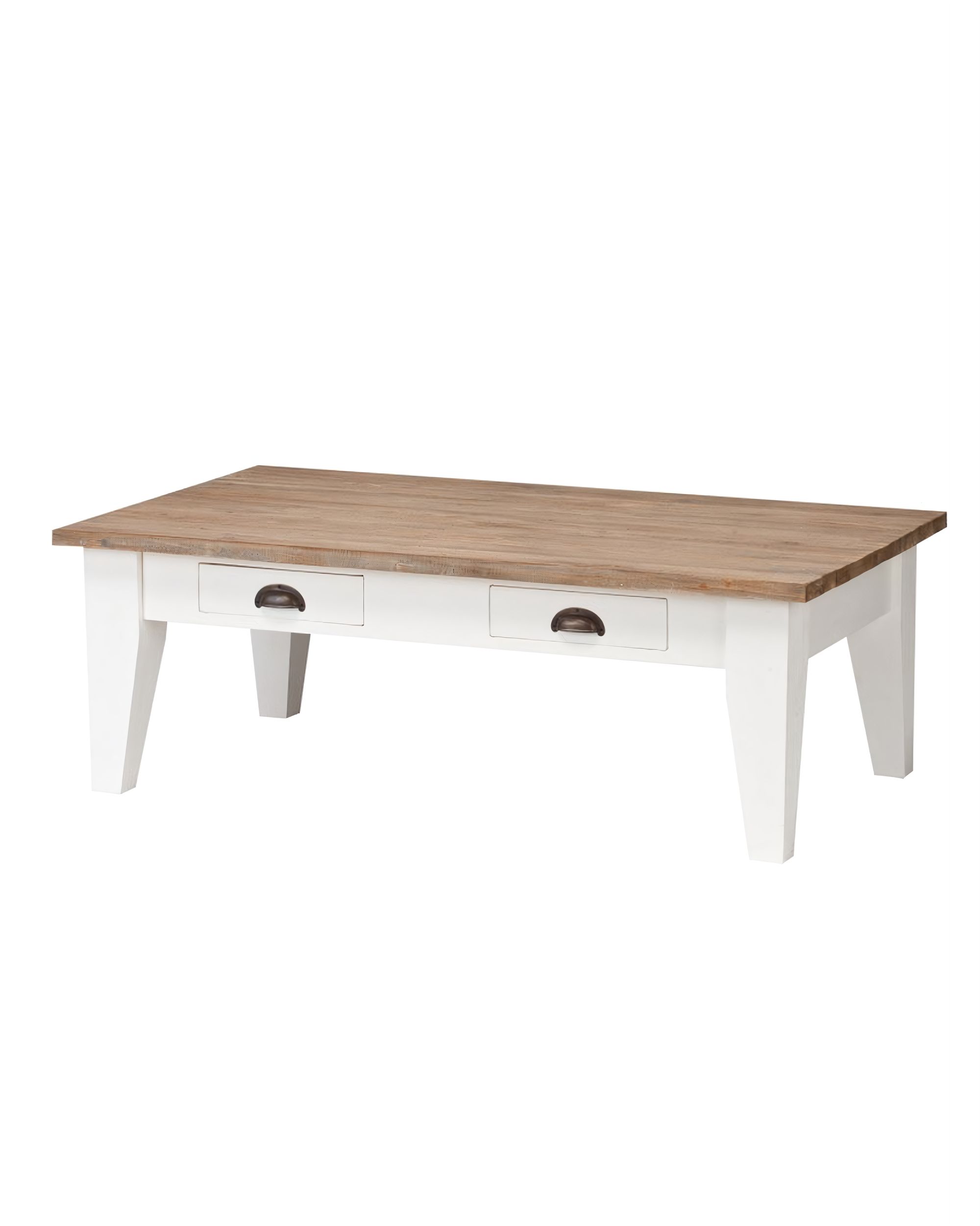 Couchtisch Milton white&natural 130x75x45cm