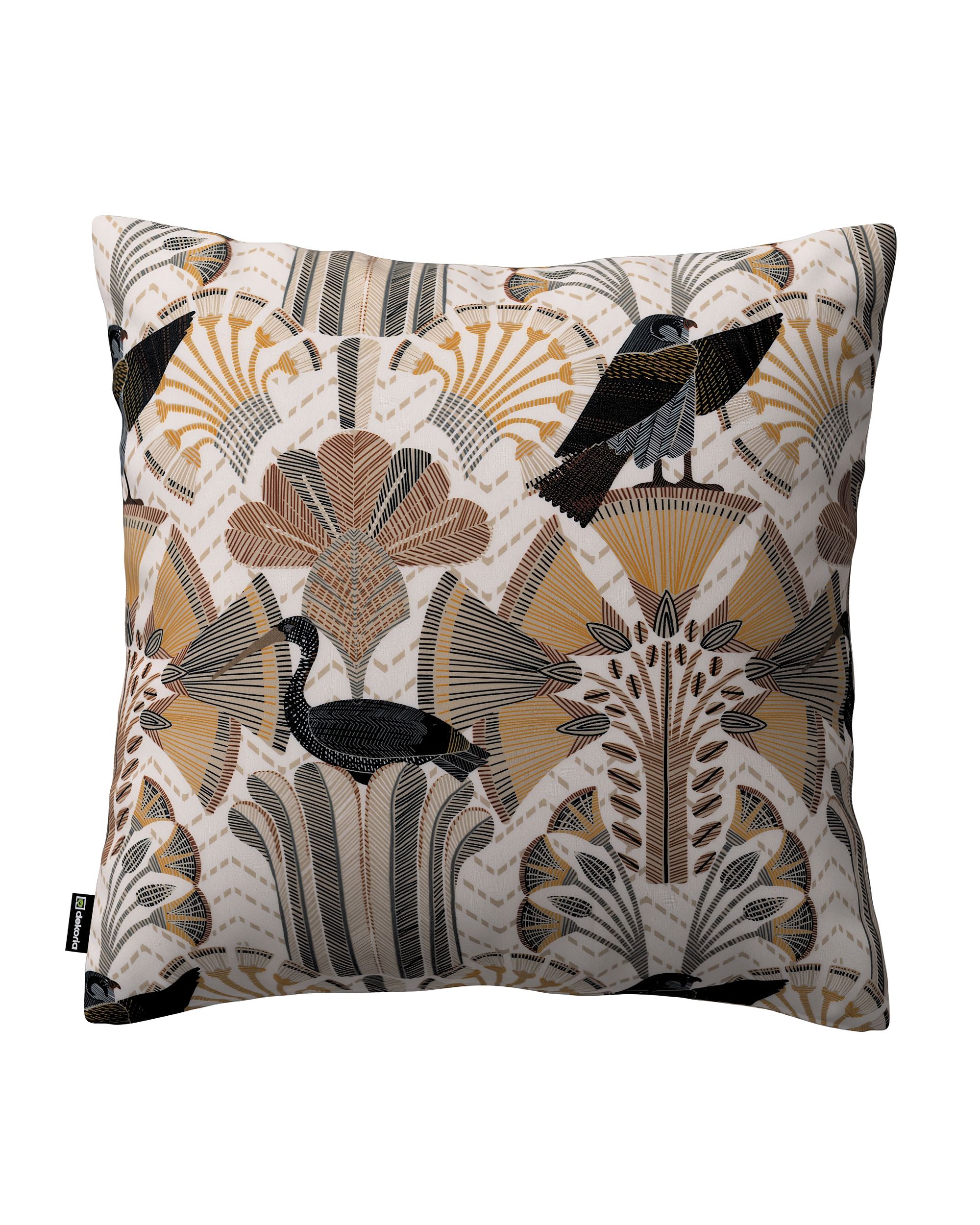 Kissenhülle Mia Farbe braun Stoff gemustert