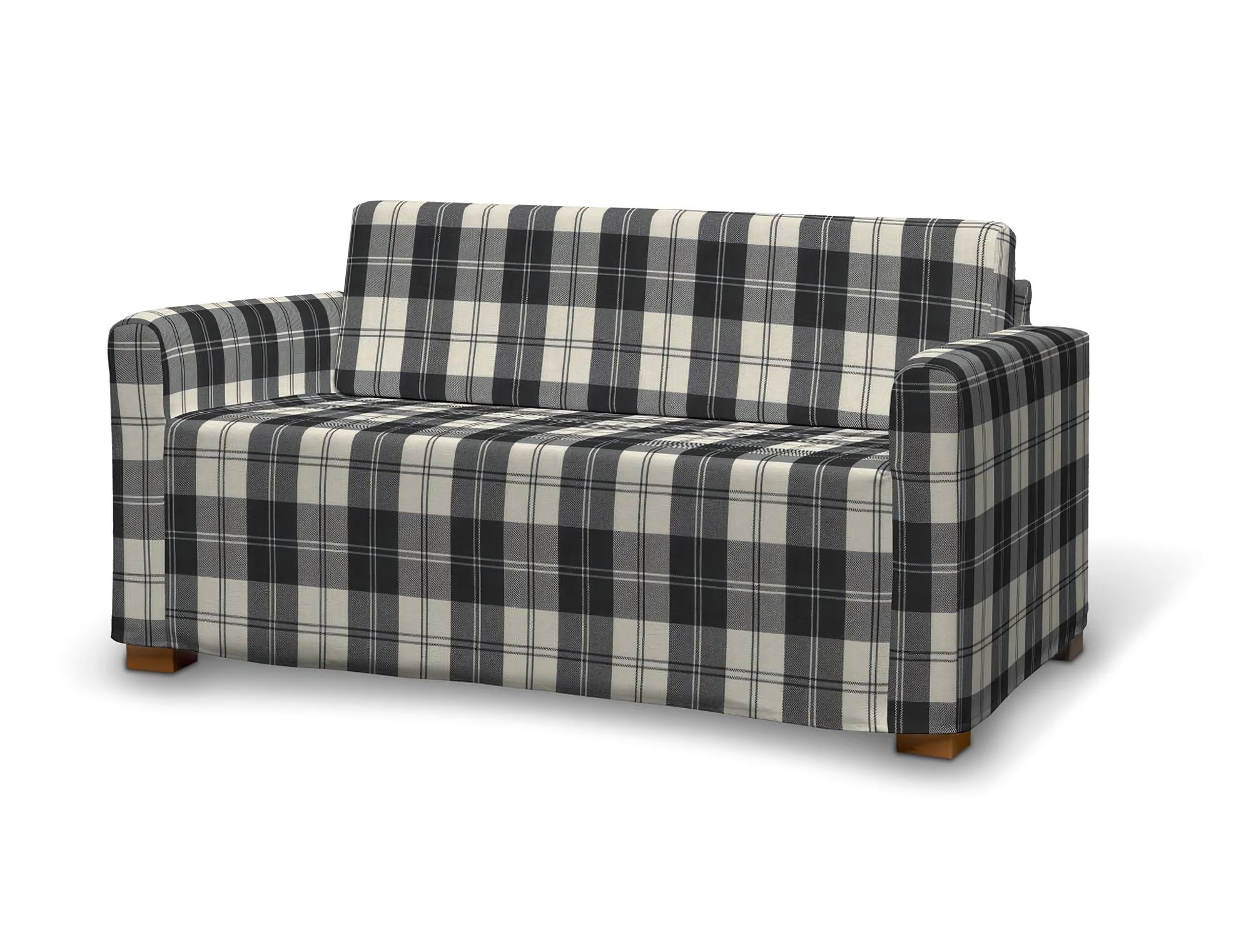 Bezug für Solsta Sofa Farbe schwarz Stoff strukturiert, gemustert