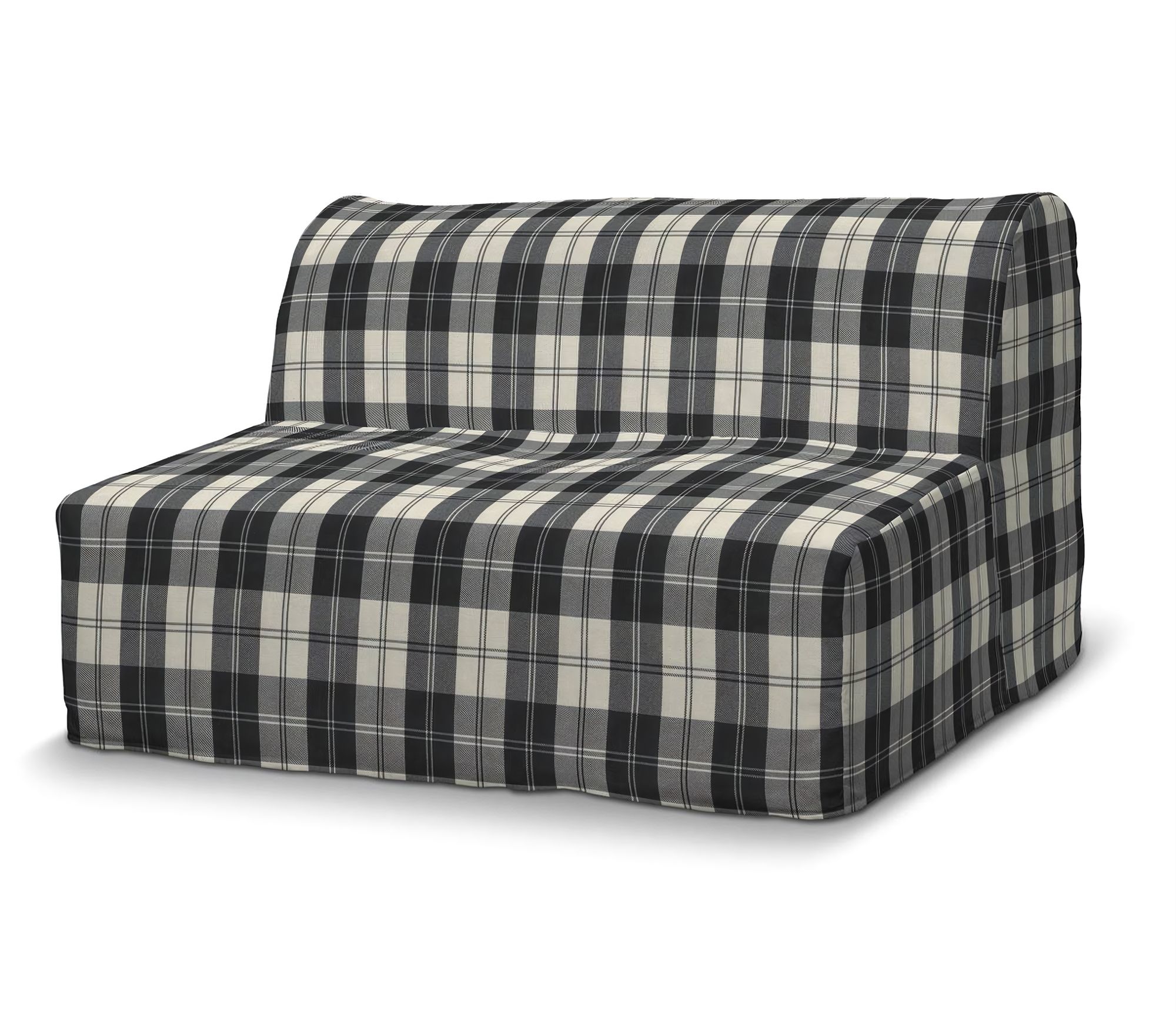 Bezug für Lycksele Sofa Farbe schwarz Stoff strukturiert, gemustert