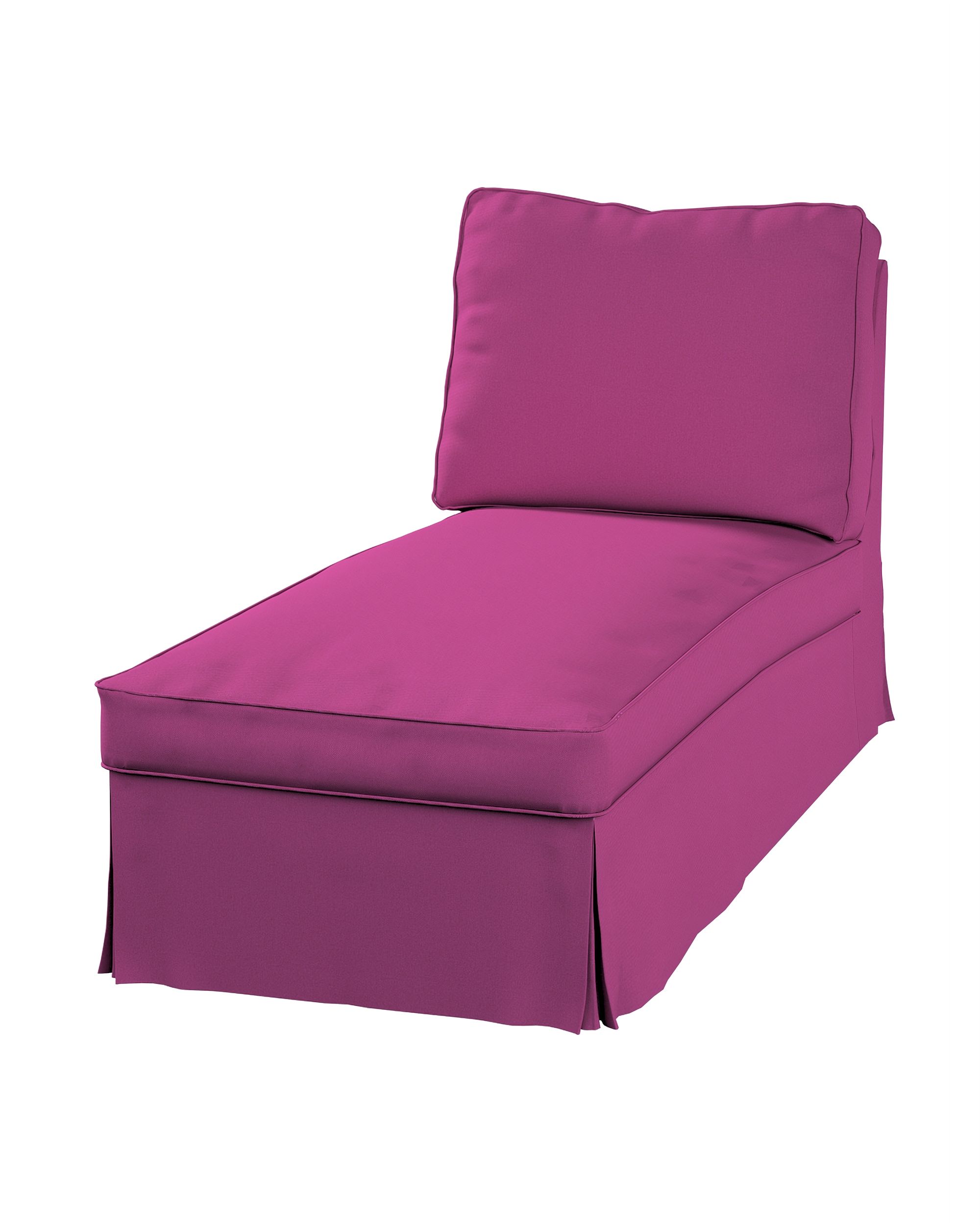 Bezug für Ektorp Recamiere ohne Armlehne, neues Modell Farbe rosa Stoff strukturiert