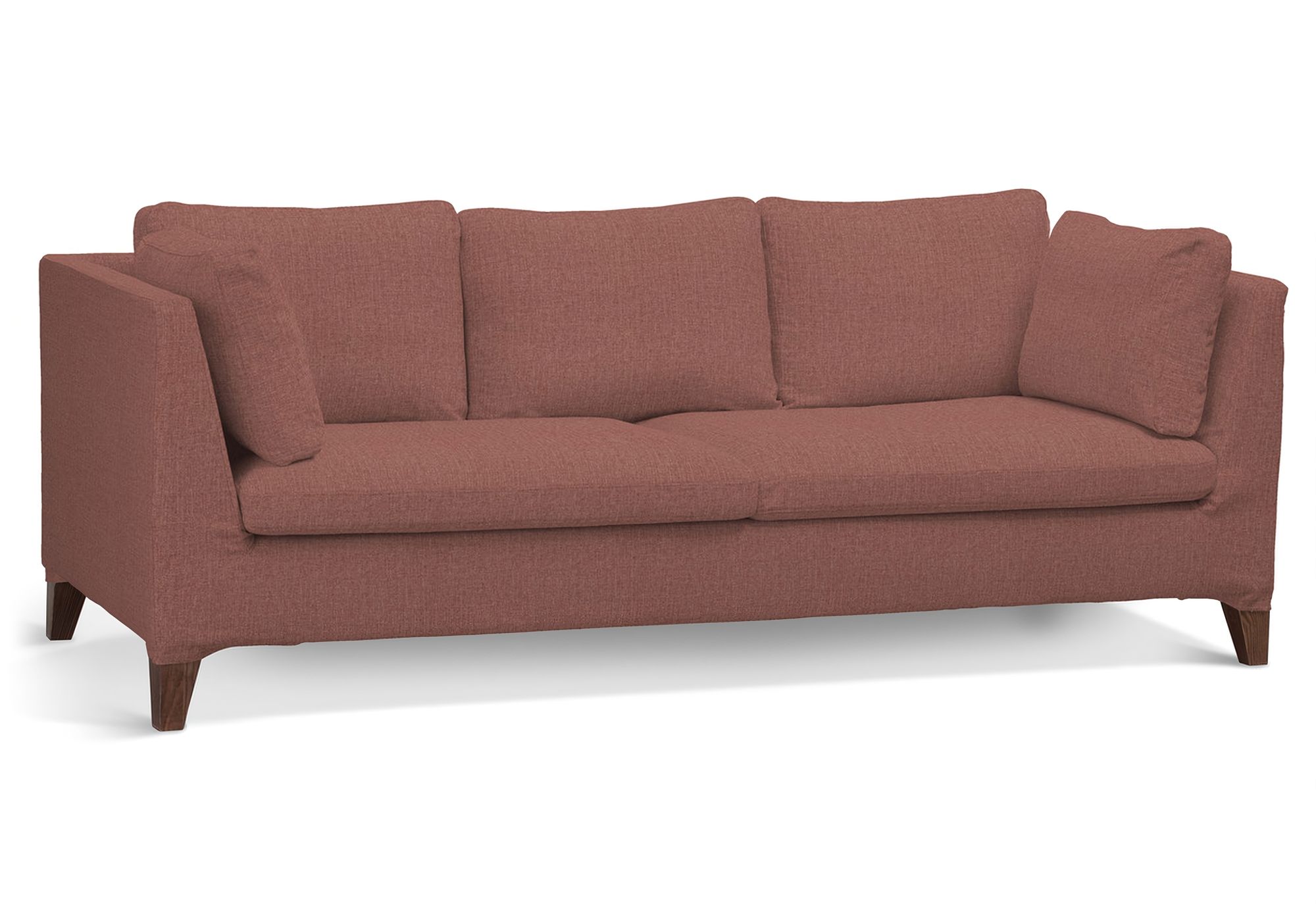 Bezug für Stockholm 3-Sitzer Sofa Farbe braun Stoff strukturiert