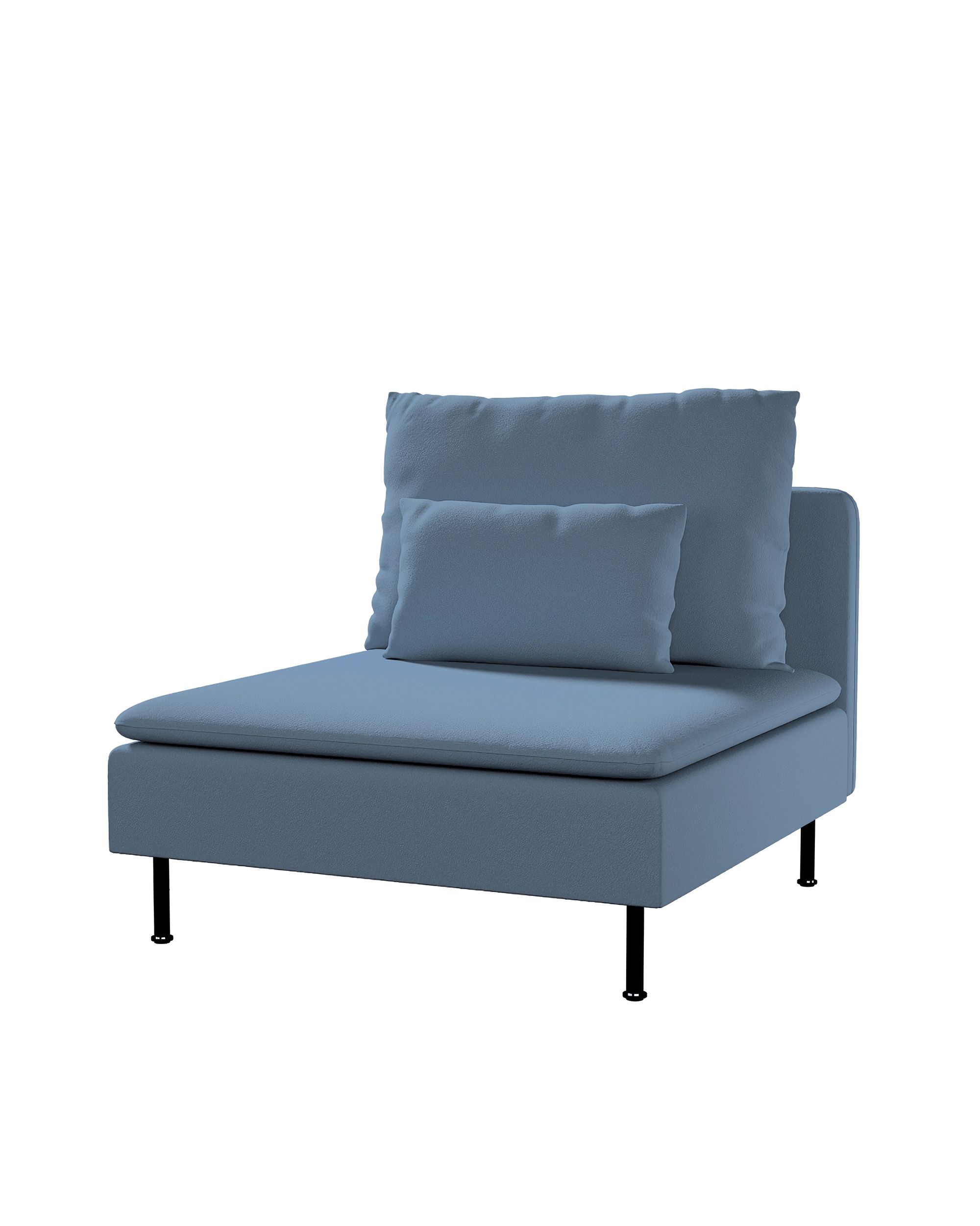 Bezug für Söderhamn Sitzelement 1 Farbe blau Stoff strukturiert