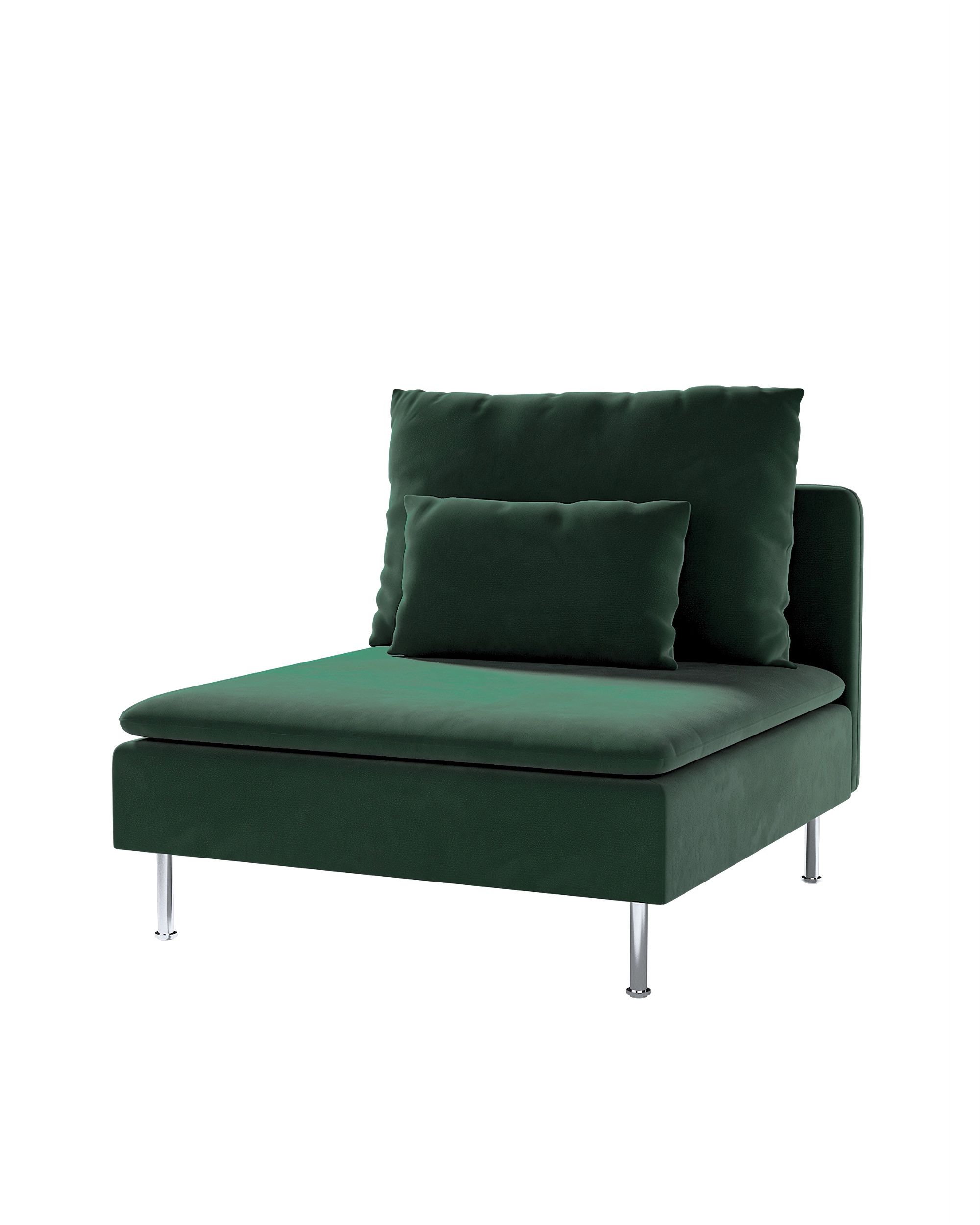 Bezug für Söderhamn Sitzelement 1 Farbe grün Stoff glänzend, samt