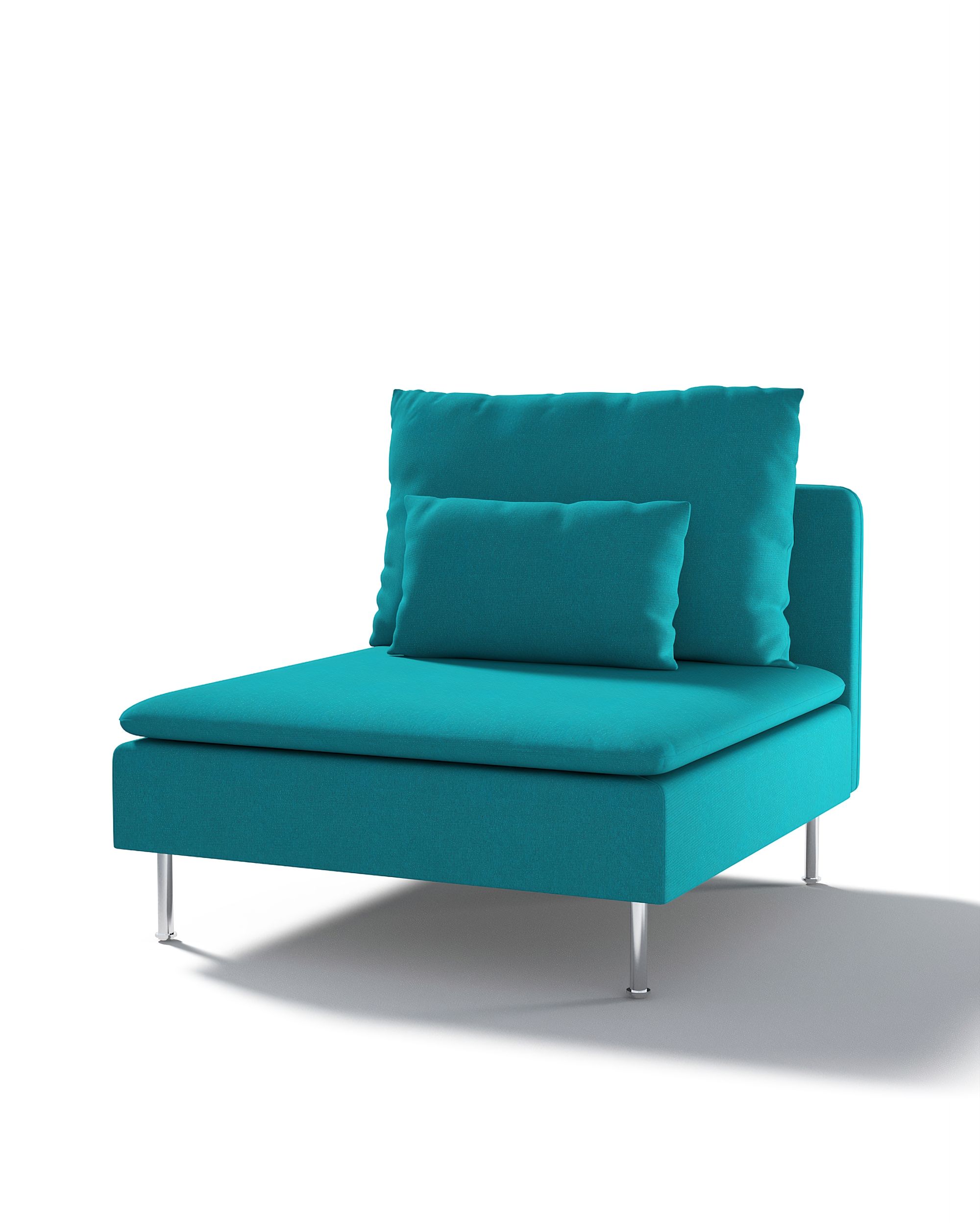 Bezug für Söderhamn Sitzelement 1 Farbe blau Stoff strukturiert