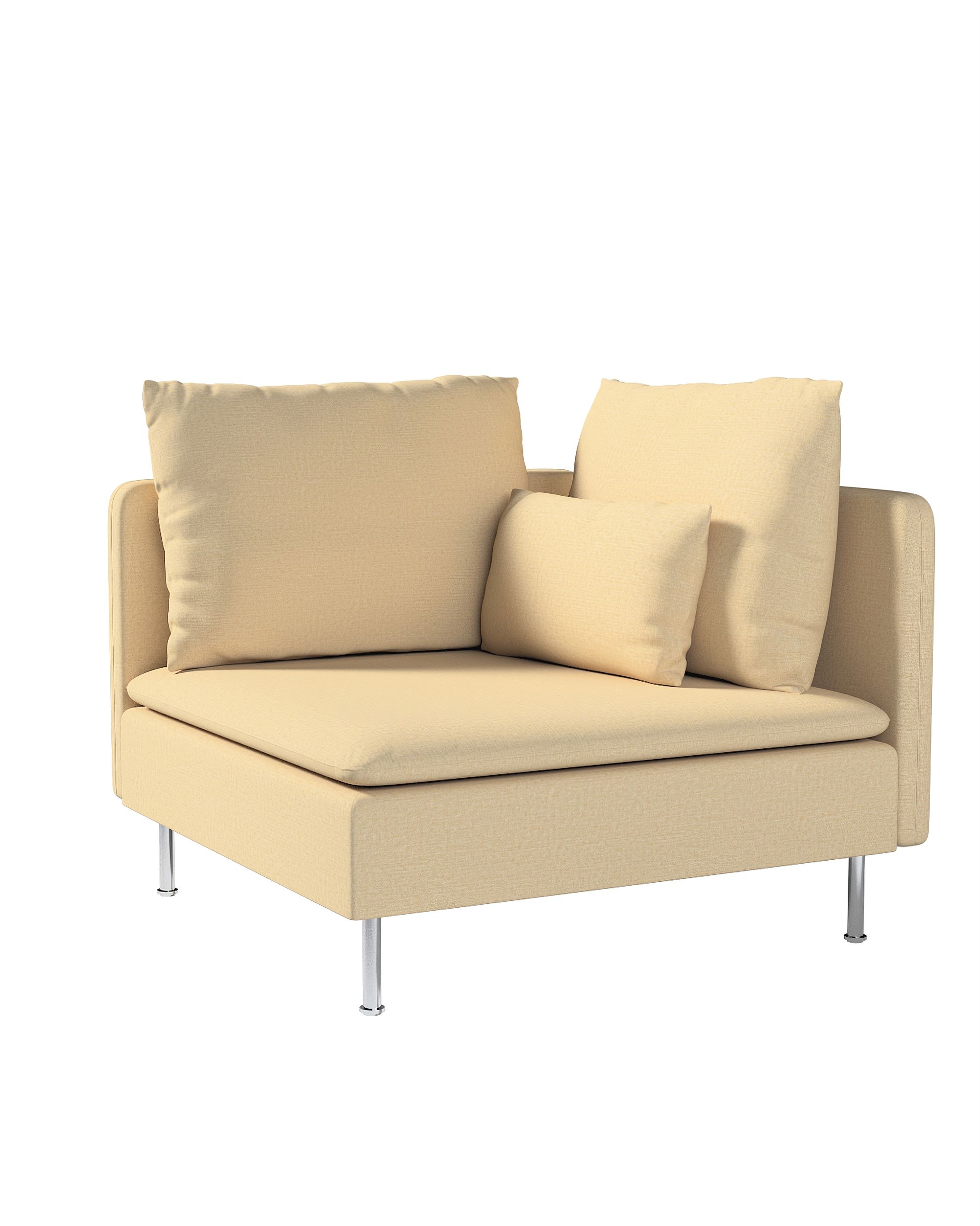 Bezug für Söderhamn Eckelement Farbe beige Stoff glänzend, strukturiert