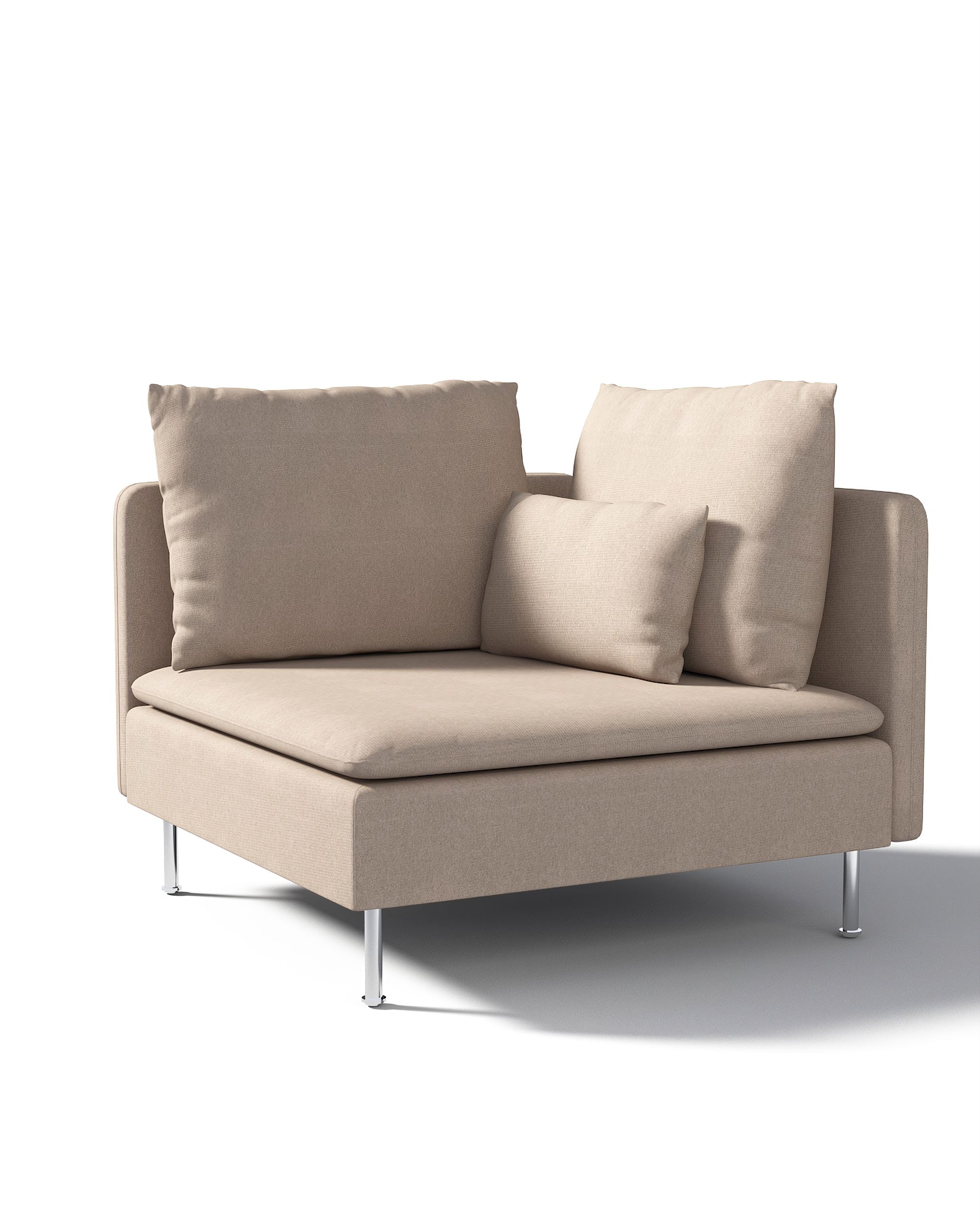 Bezug für Söderhamn Eckelement Farbe beige Stoff strukturiert