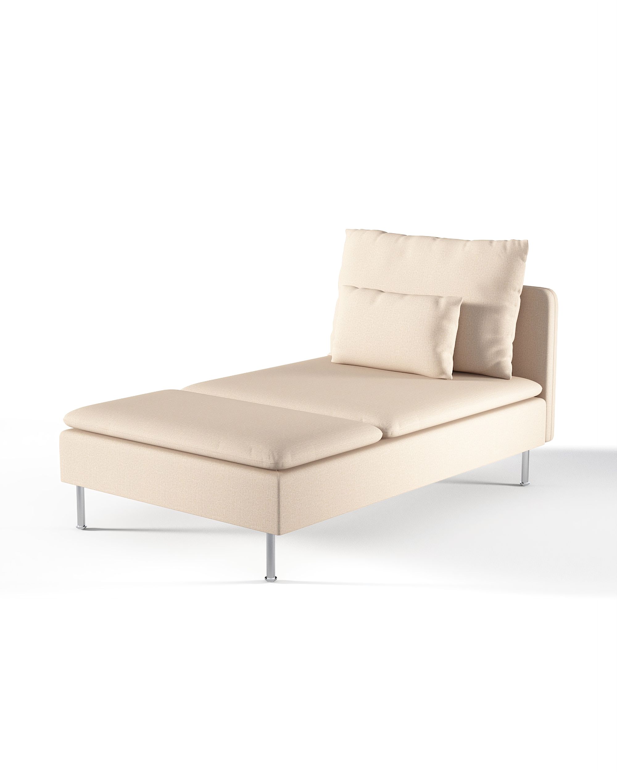 Bezug für Söderhamn Recamiere Farbe beige Stoff strukturiert