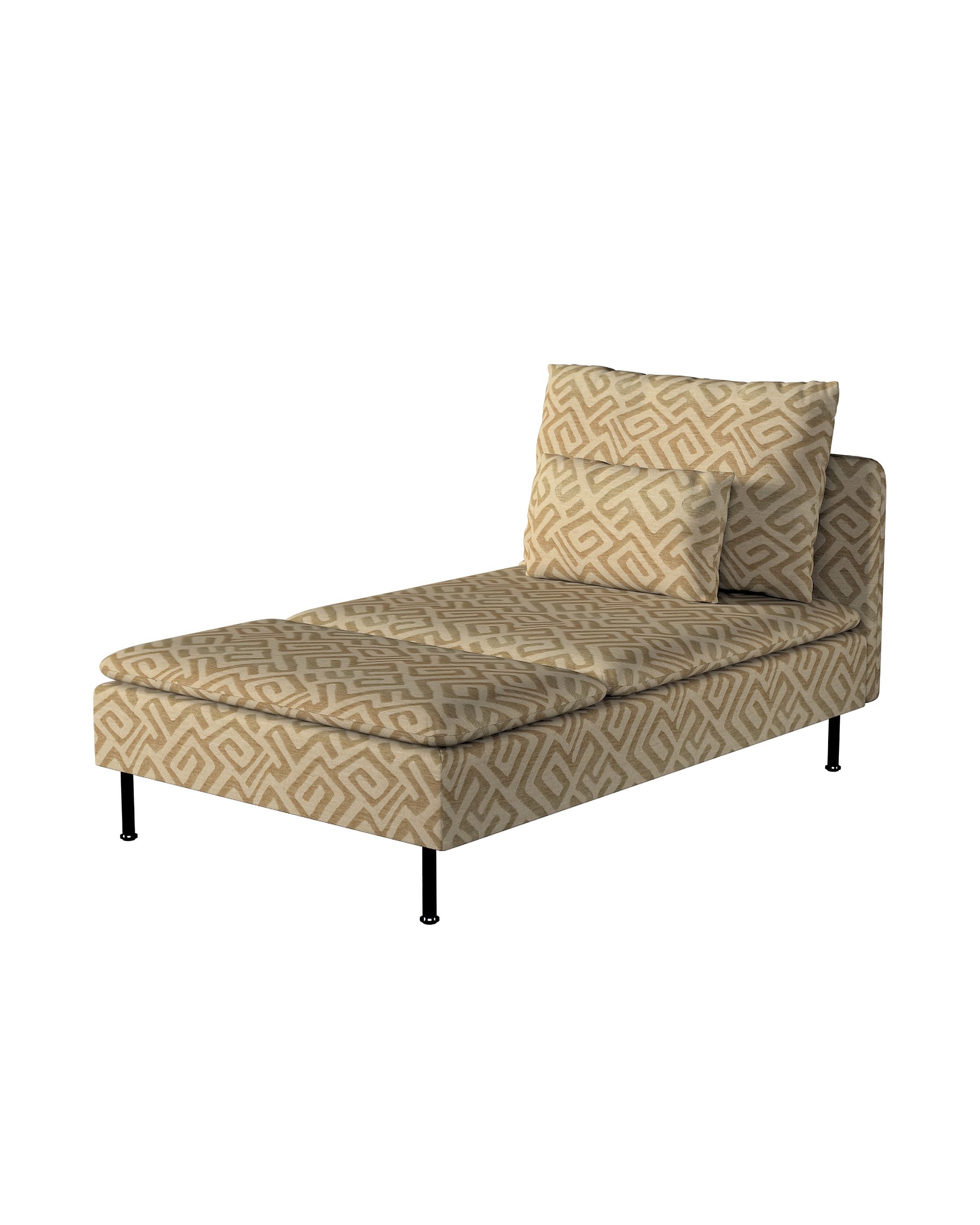 Bezug für Söderhamn Recamiere Farbe beige Stoff strukturiert, gemustert