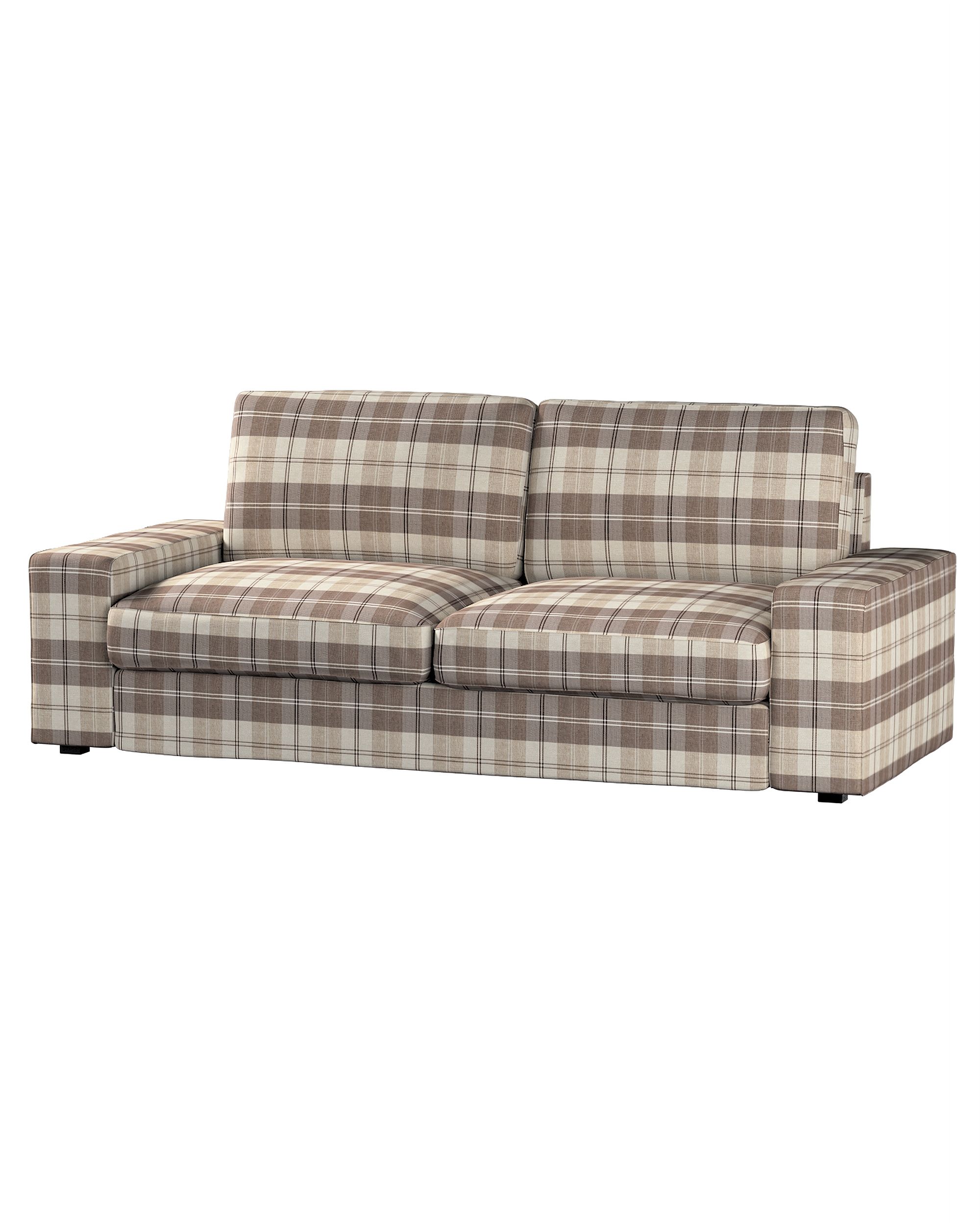 Bezug für Kivik 3-er Bettsofa Farbe beige Stoff strukturiert, gemustert