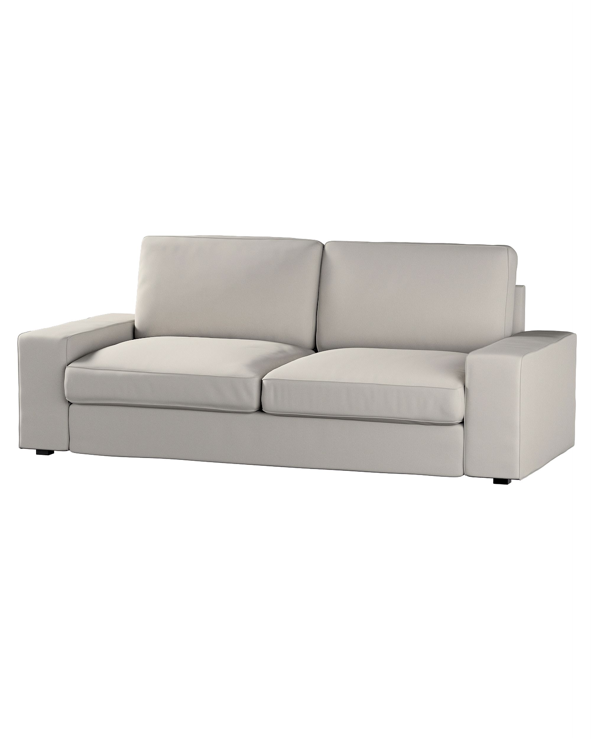 Bezug für Kivik 3-er Bettsofa Farbe grau Stoff strukturiert