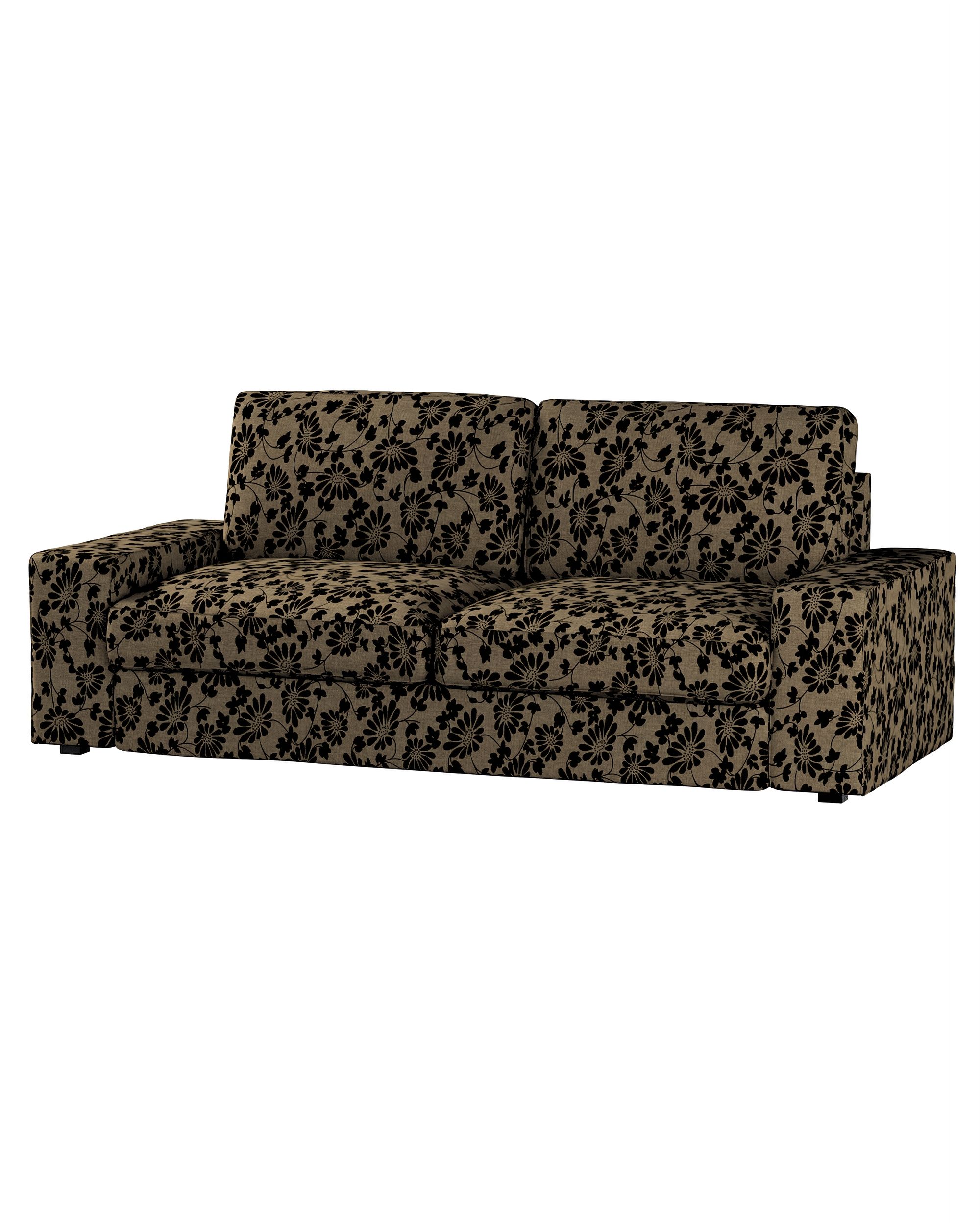 Bezug für Kivik 3-er Bettsofa Farbe beige Stoff strukturiert, gemustert