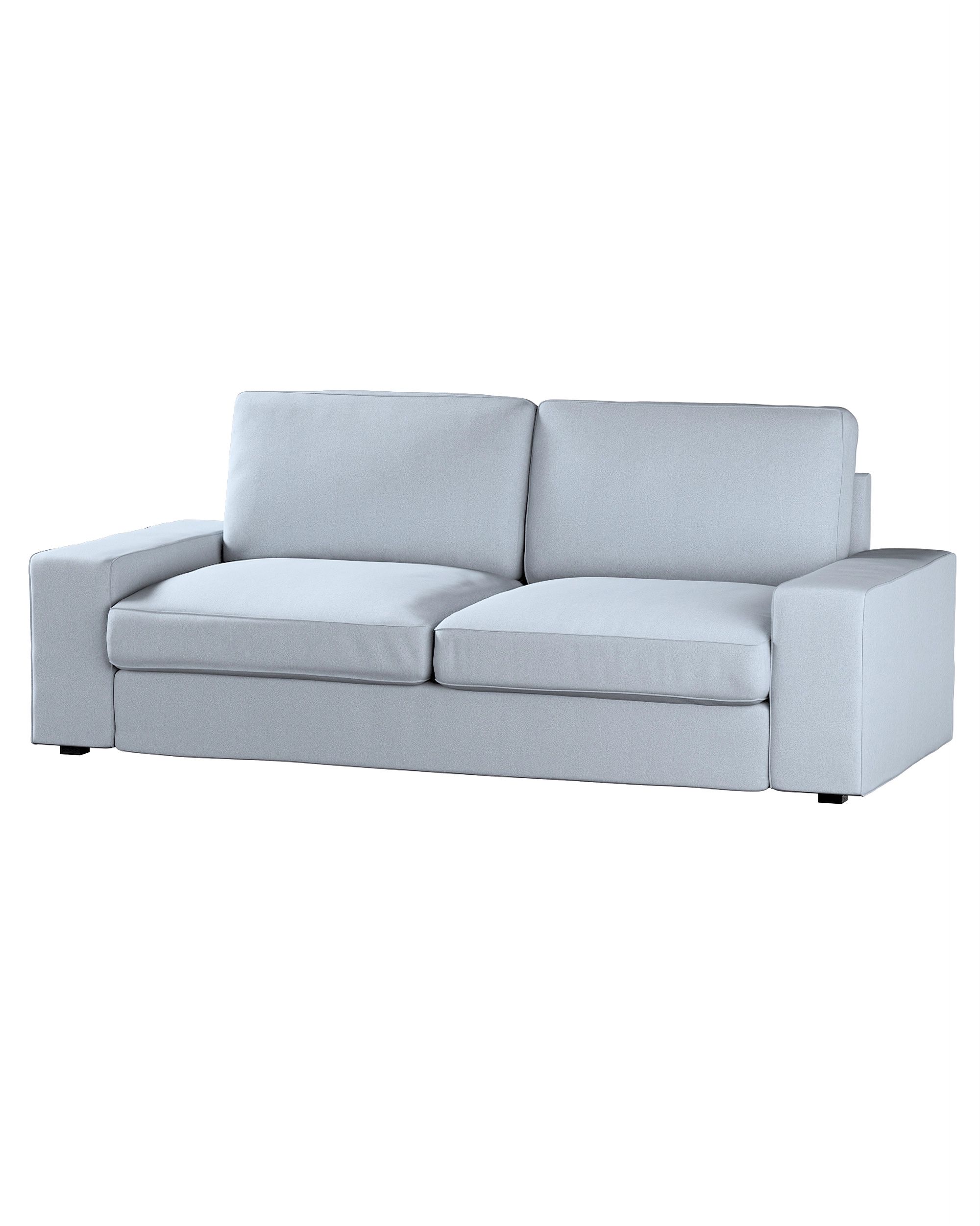 Bezug für Kivik 3-er Bettsofa Farbe blau Stoff strukturiert