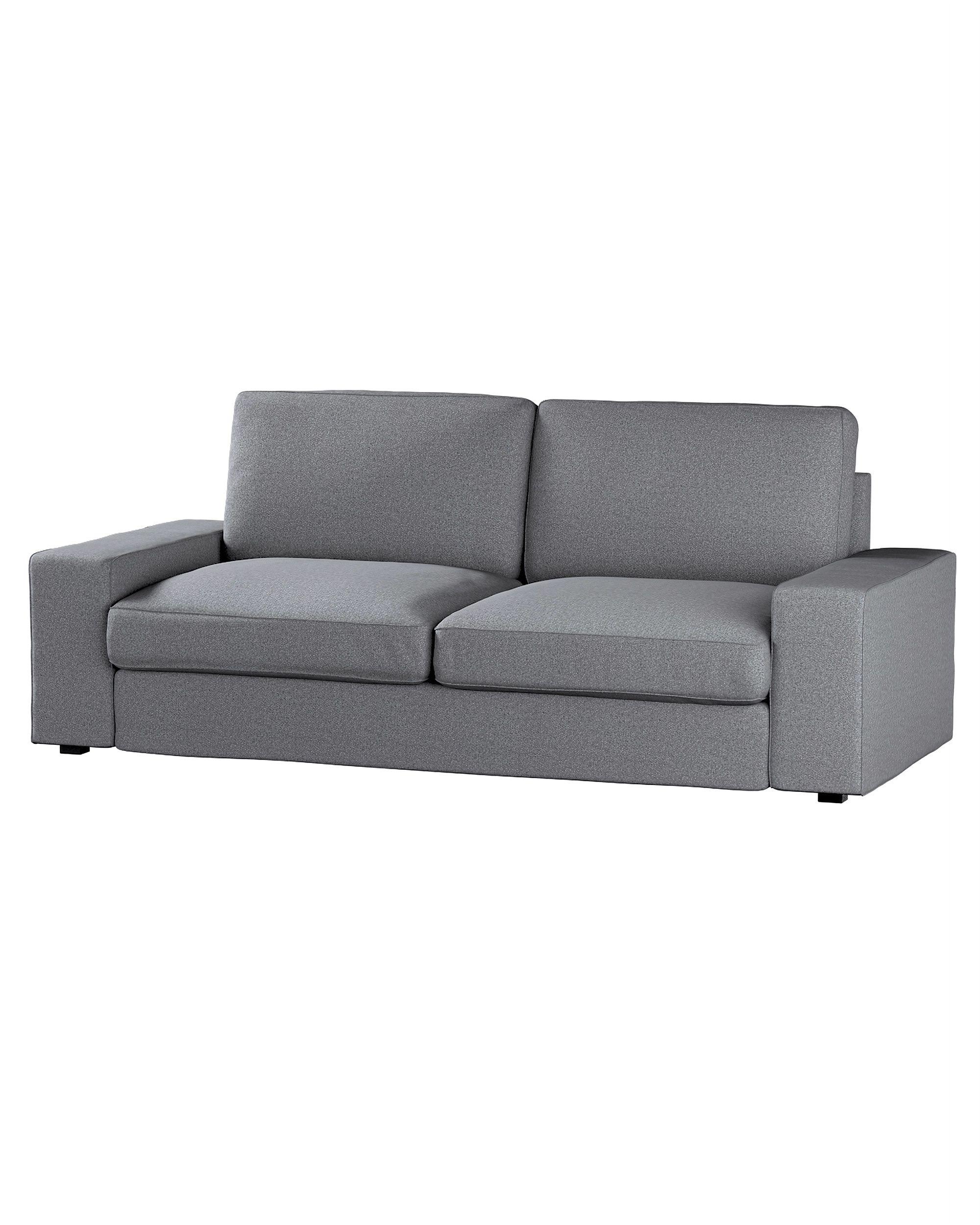 Bezug für Kivik 3-er Bettsofa Farbe grau Stoff strukturiert