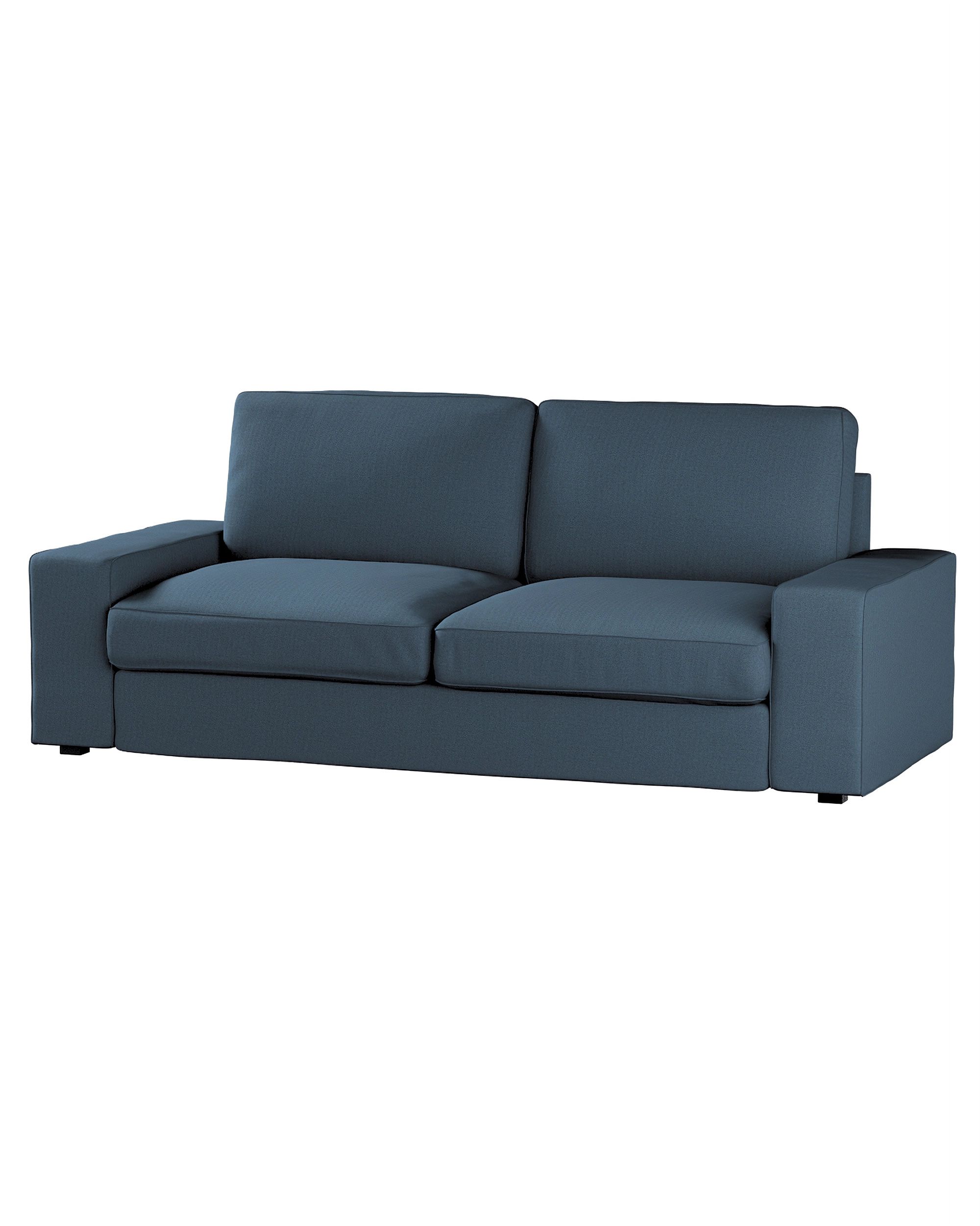 Bezug für Kivik 3-er Bettsofa Farbe blau Stoff strukturiert