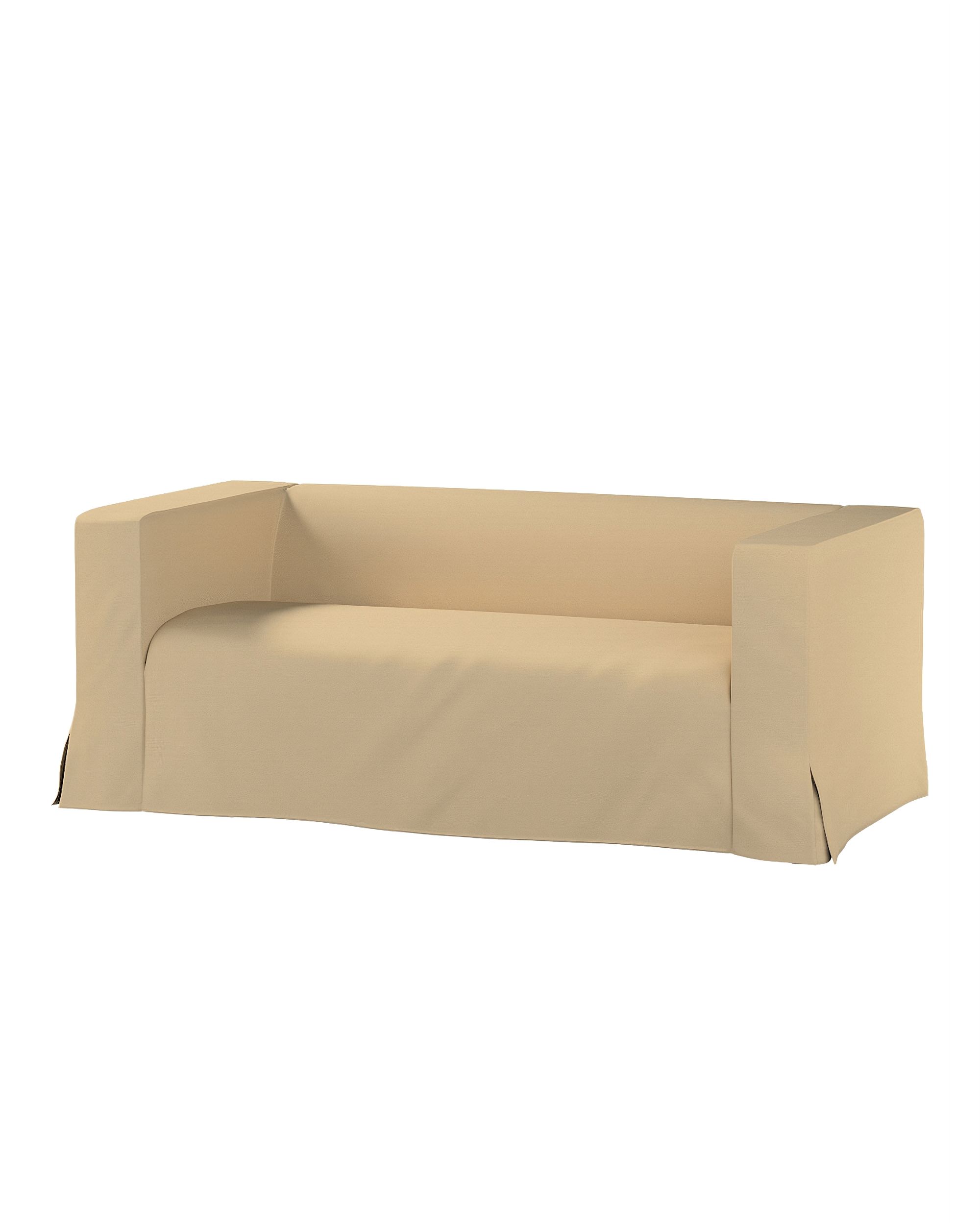 Bezug für Klippan 2-Sitzer Sofa, lang mit Kellerfalte Farbe beige