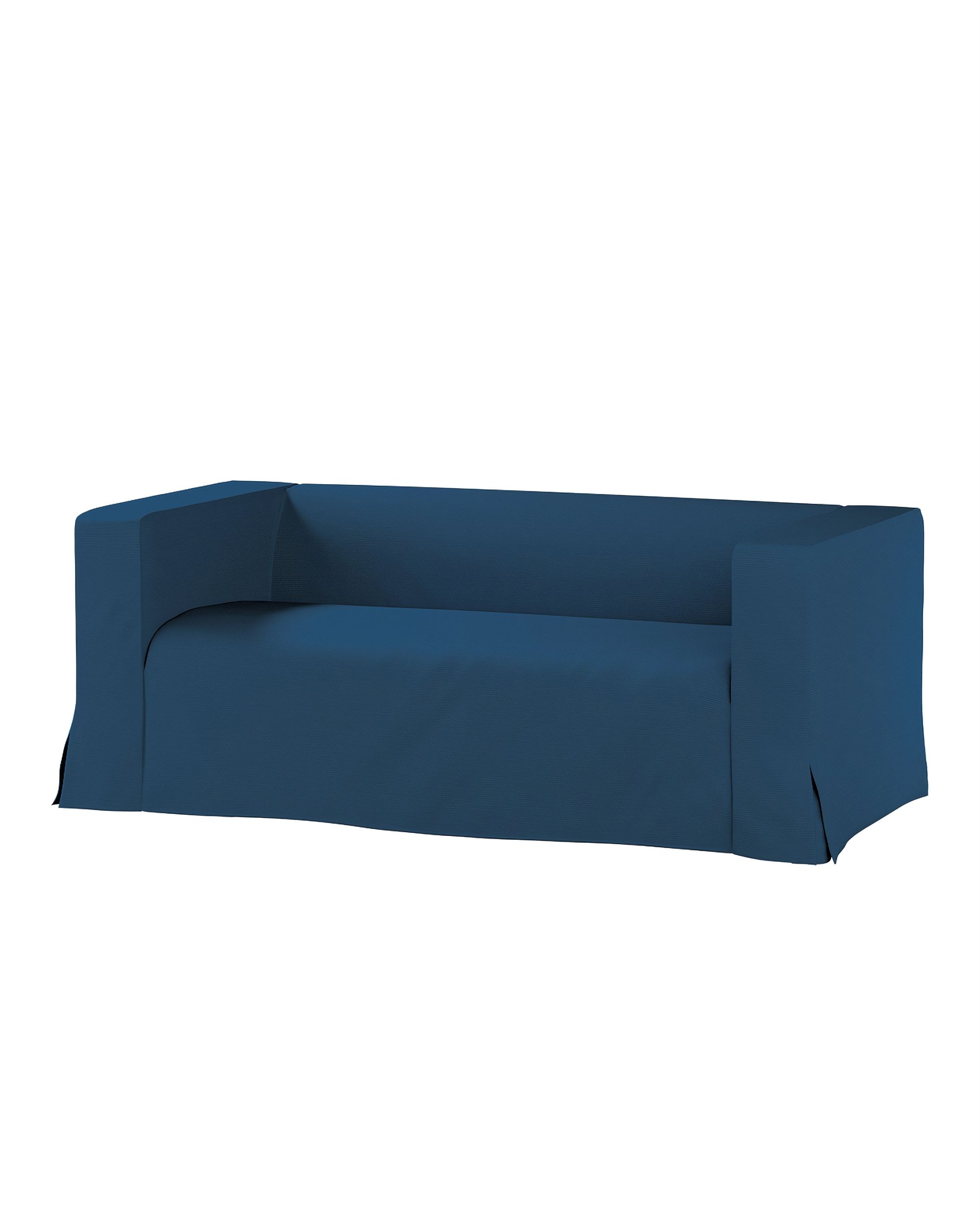 Bezug für Klippan 2-Sitzer Sofa, lang mit Kellerfalte Farbe dunkelblau
