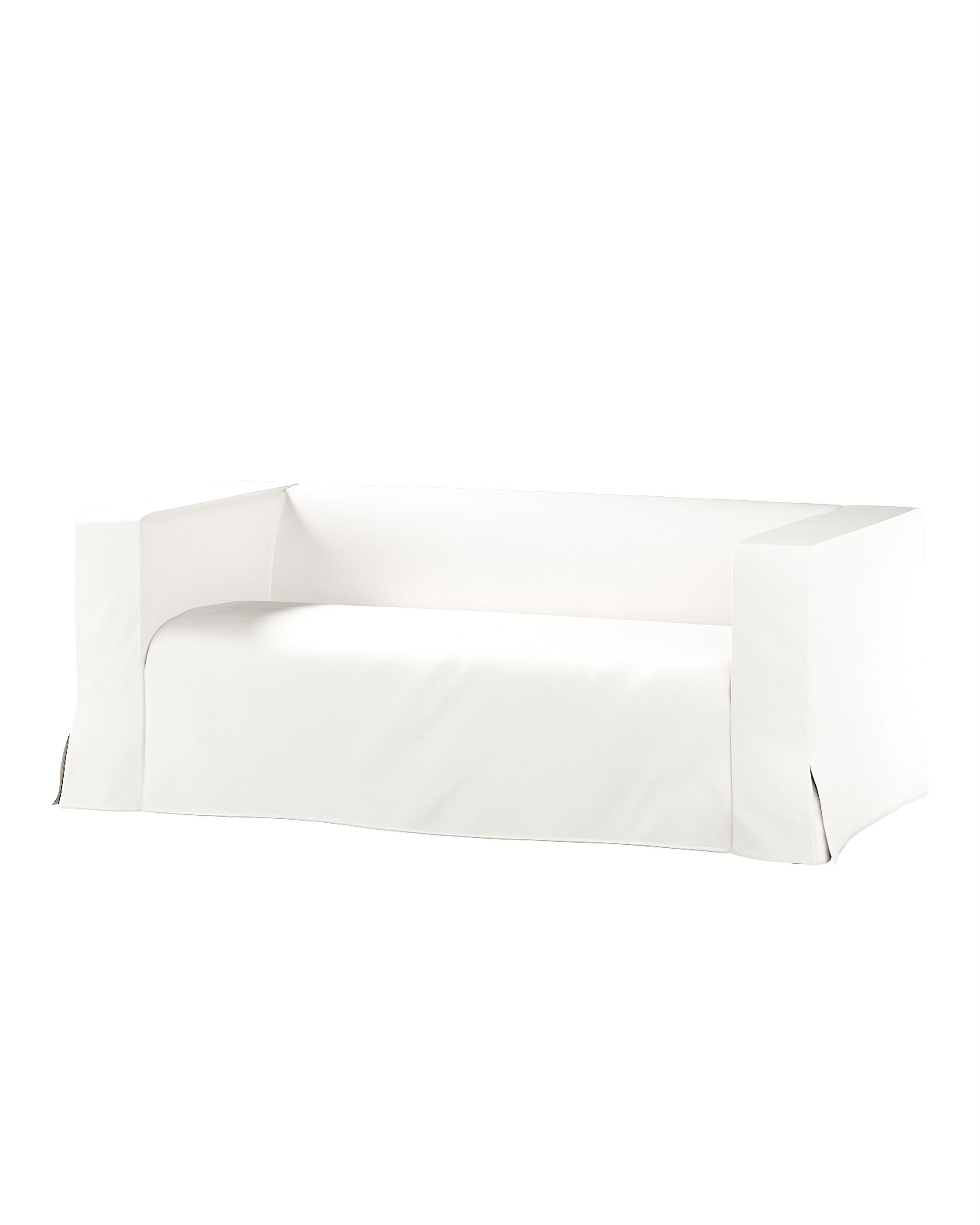 Bezug für Klippan 2-Sitzer Sofa, lang mit Kellerfalte Farbe weiß