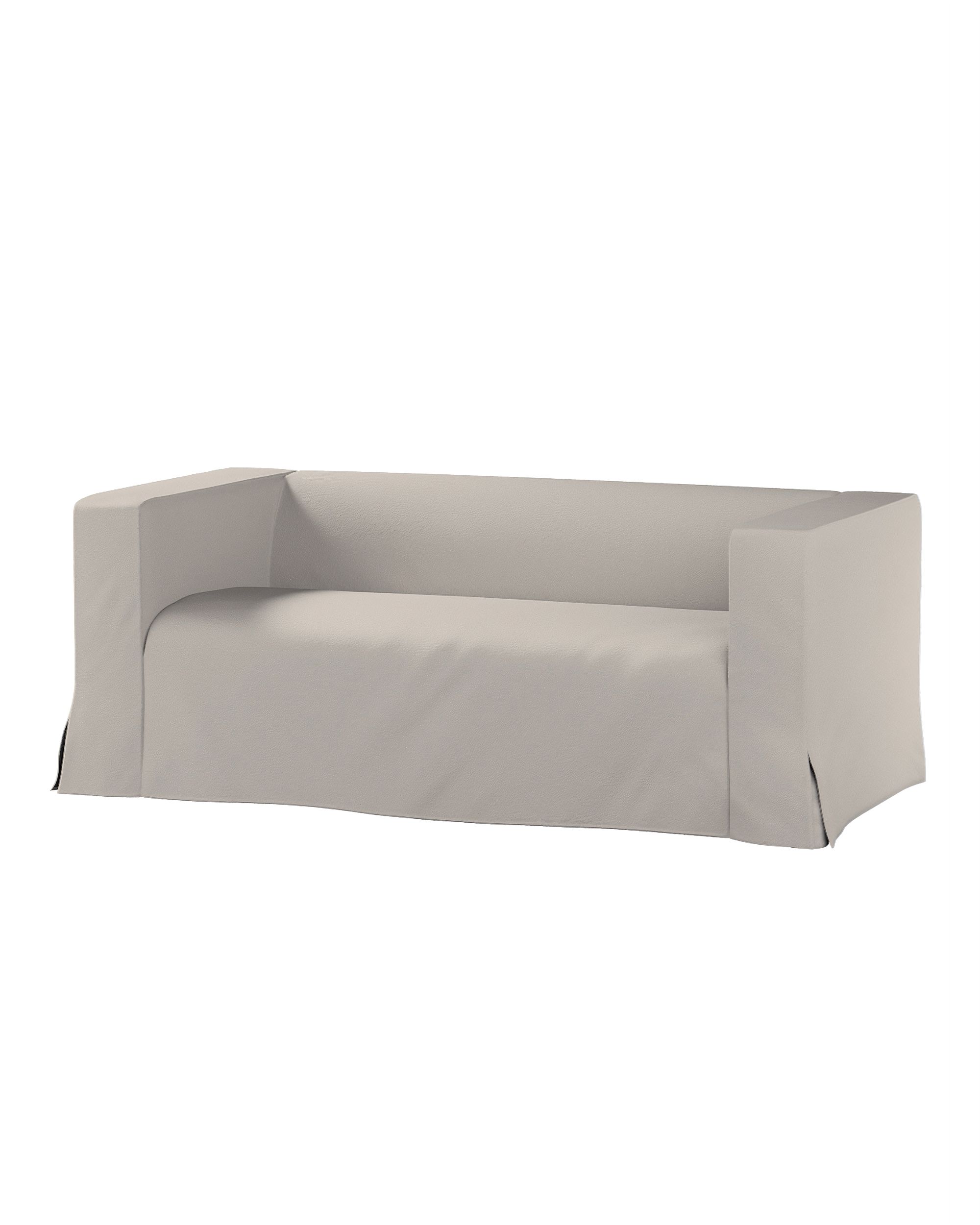 Bezug für Klippan 2-Sitzer Sofa, lang mit Kellerfalte Farbe beige Stoff strukturiert