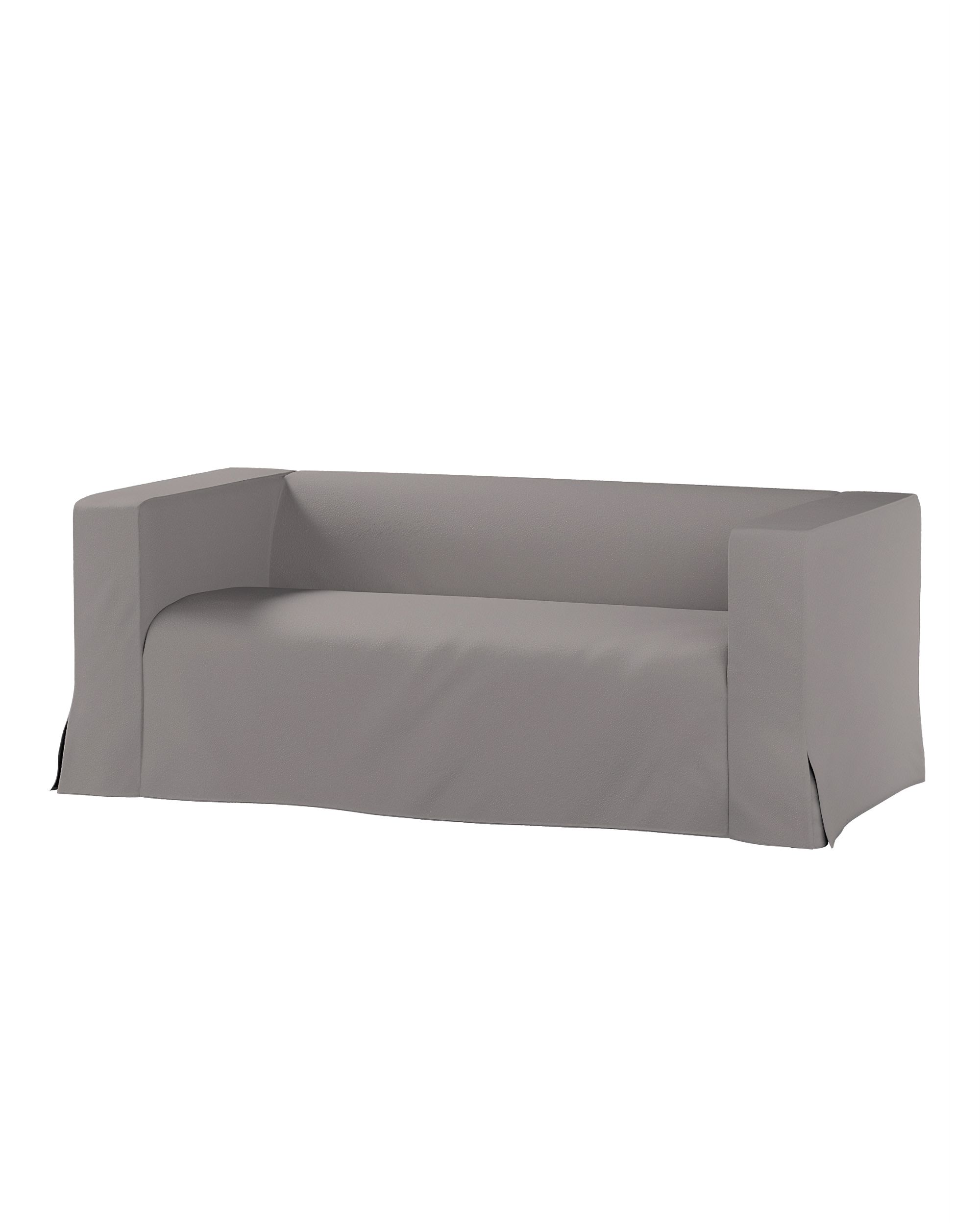 Bezug für Klippan 2-Sitzer Sofa, lang mit Kellerfalte Farbe beige Stoff strukturiert
