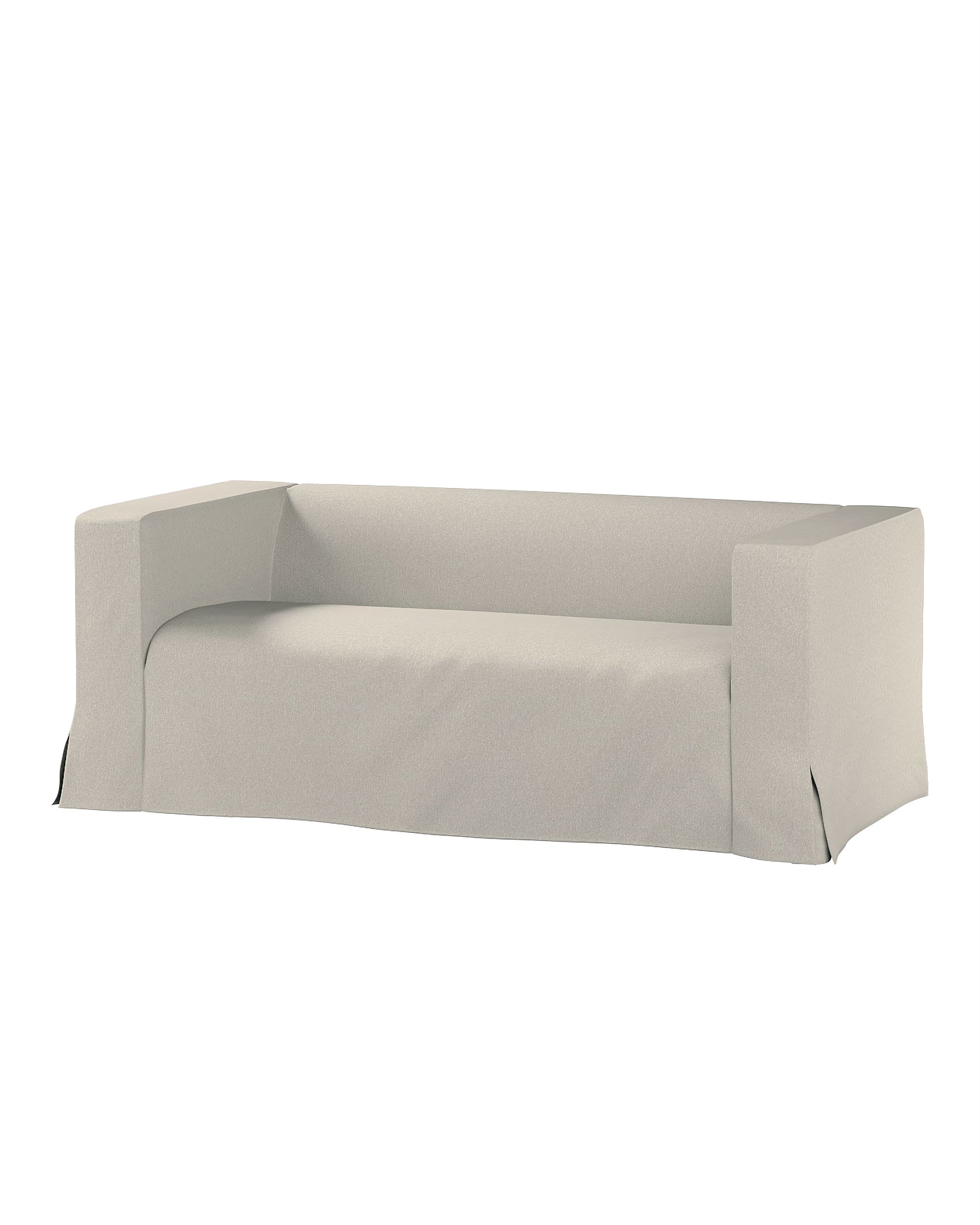 Bezug für Klippan 2-Sitzer Sofa, lang mit Kellerfalte Farbe beige Stoff strukturiert