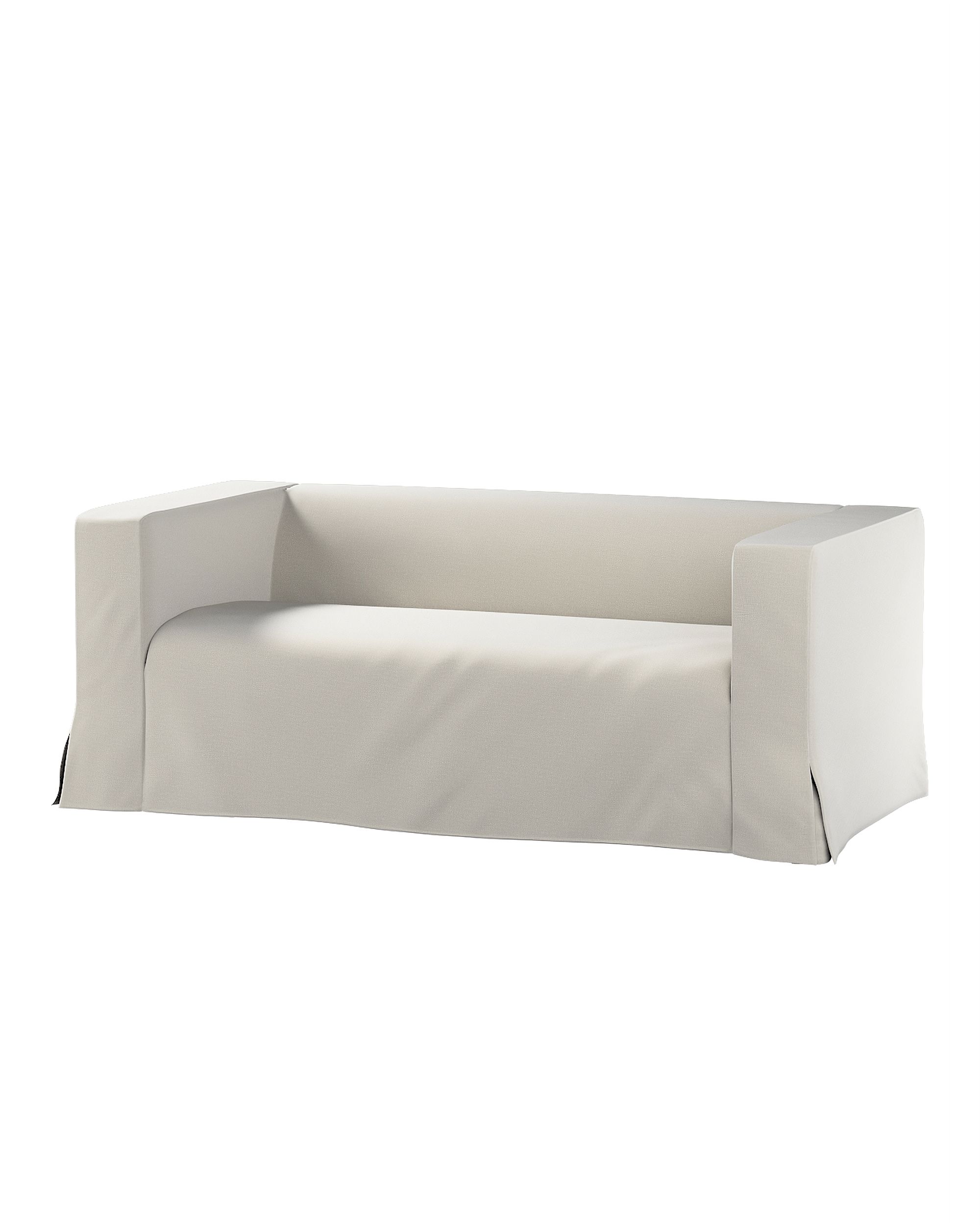 Bezug für Klippan 2-Sitzer Sofa, lang mit Kellerfalte Farbe grau Stoff samt