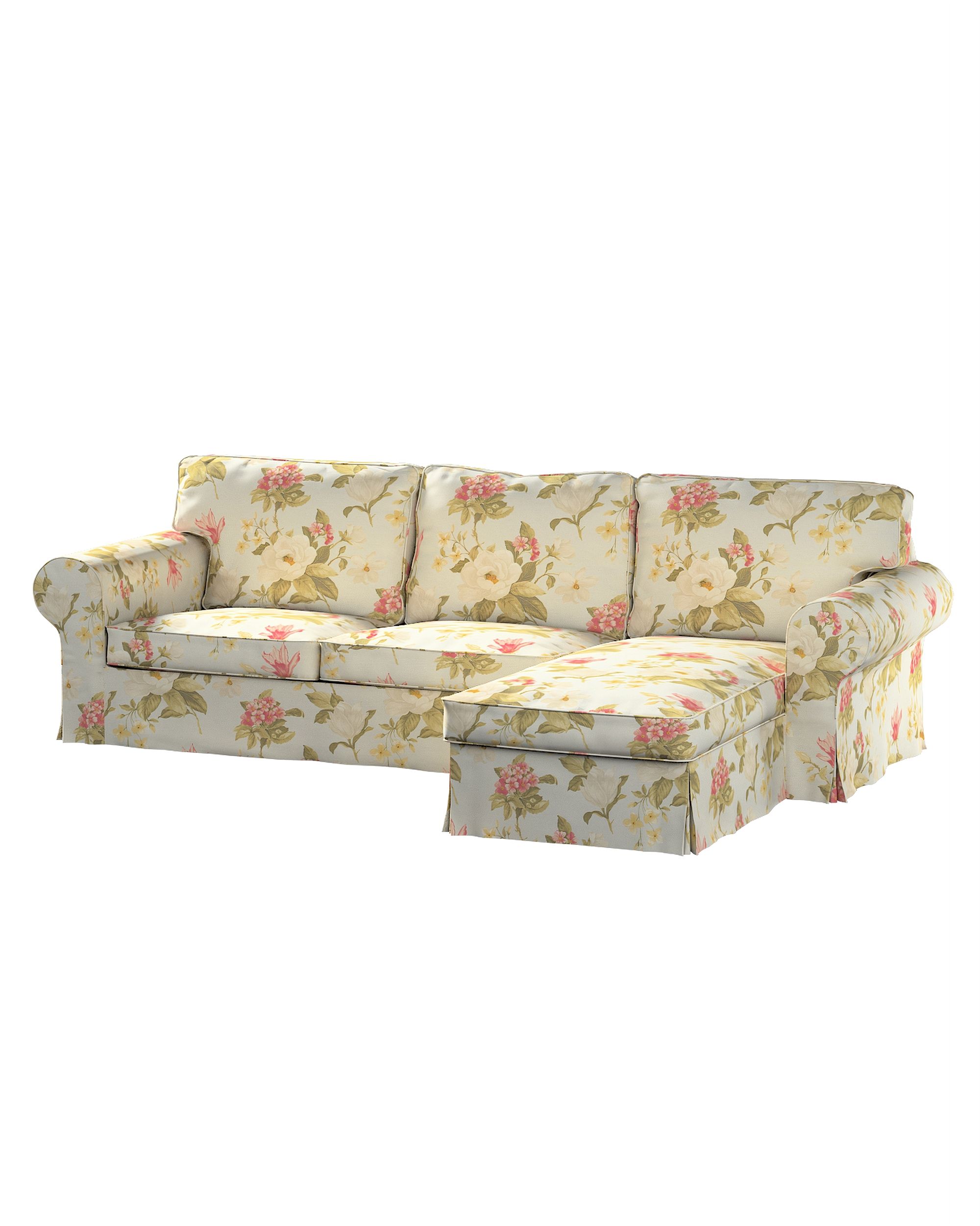 Bezug für Ektorp 2-Sitzer Sofa mit Recamiere Farbe bunt Stoff gemustert