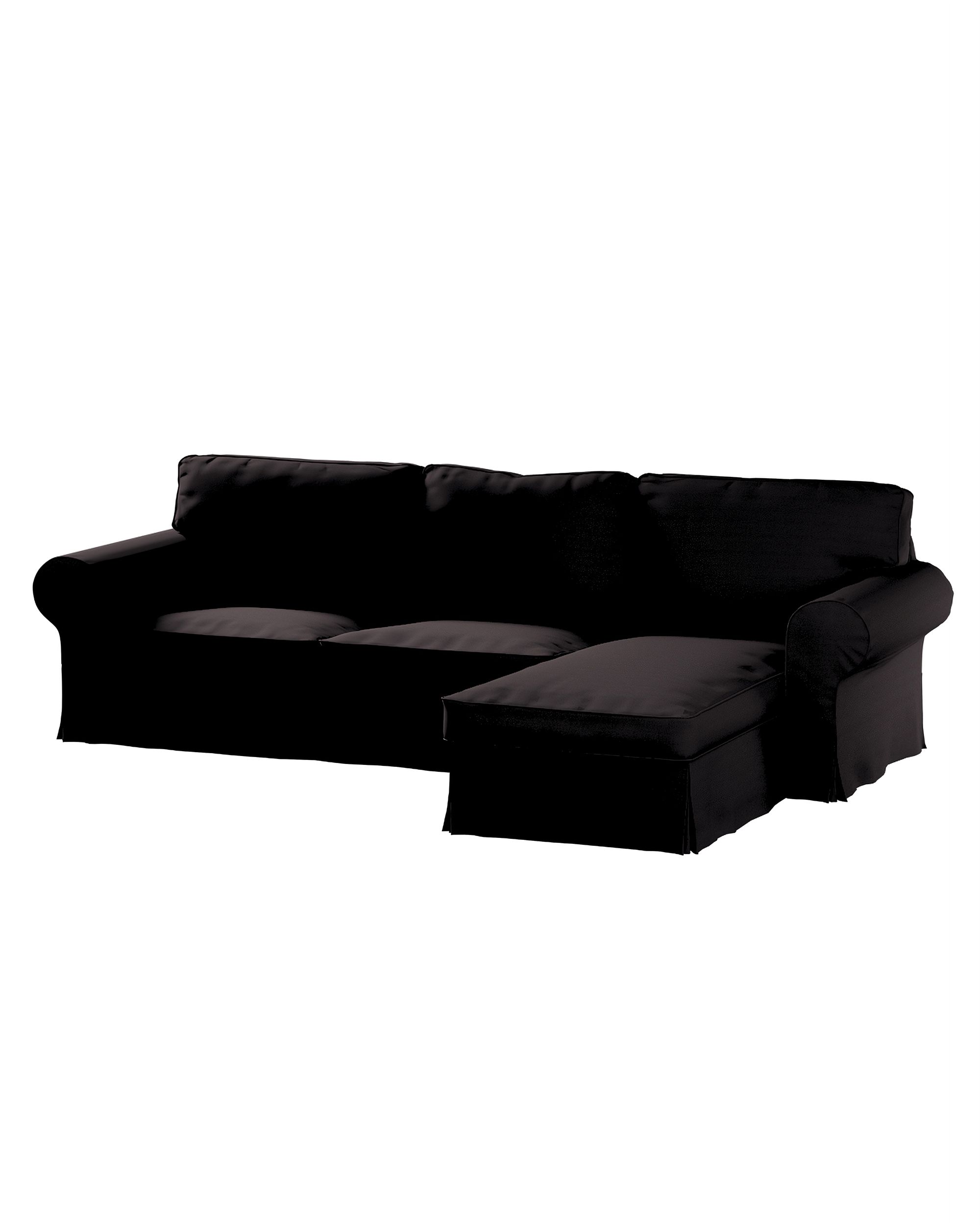 Bezug für Ektorp 2-Sitzer Sofa mit Recamiere Farbe grau