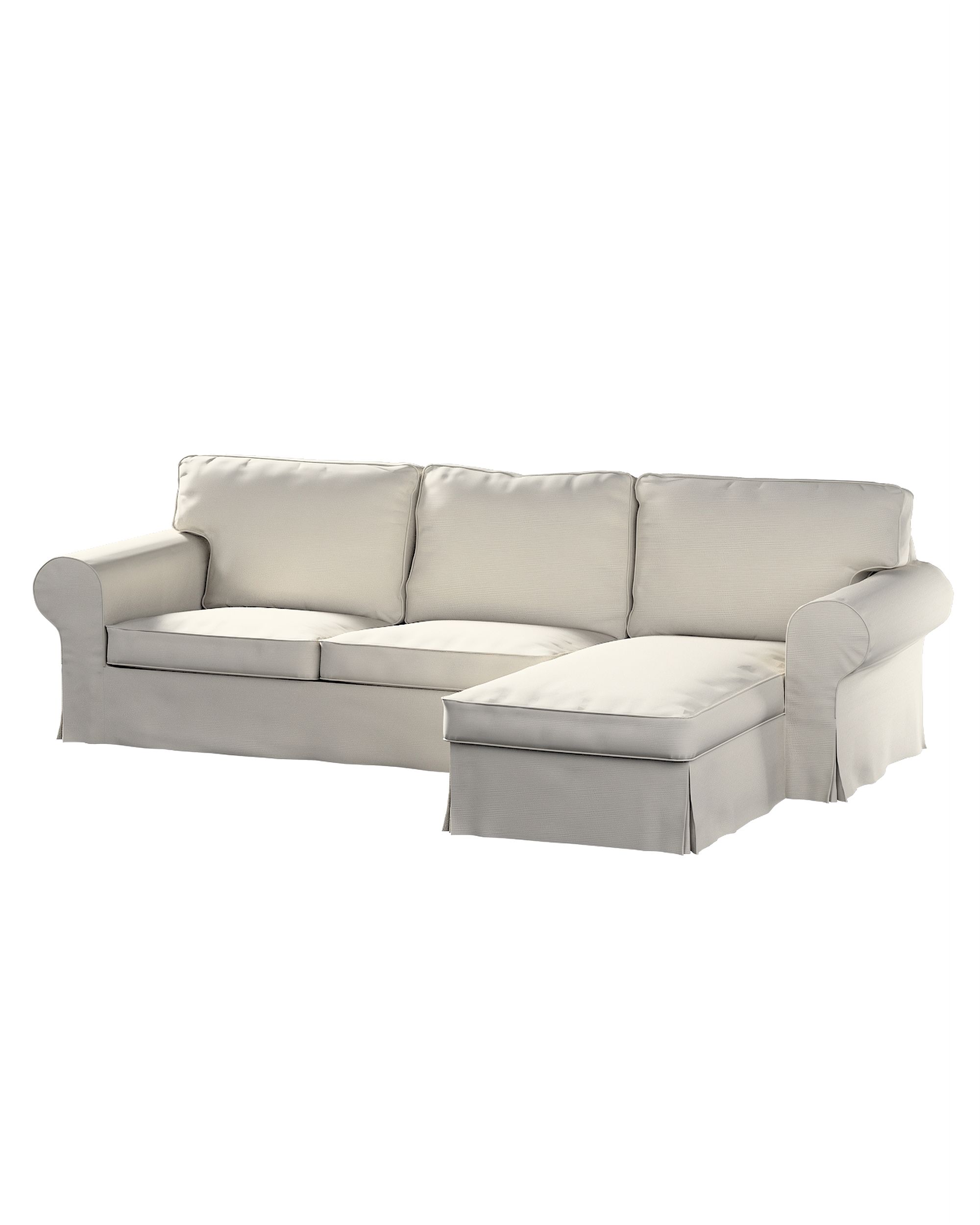 Bezug für Ektorp 2-Sitzer Sofa mit Recamiere Farbe grau