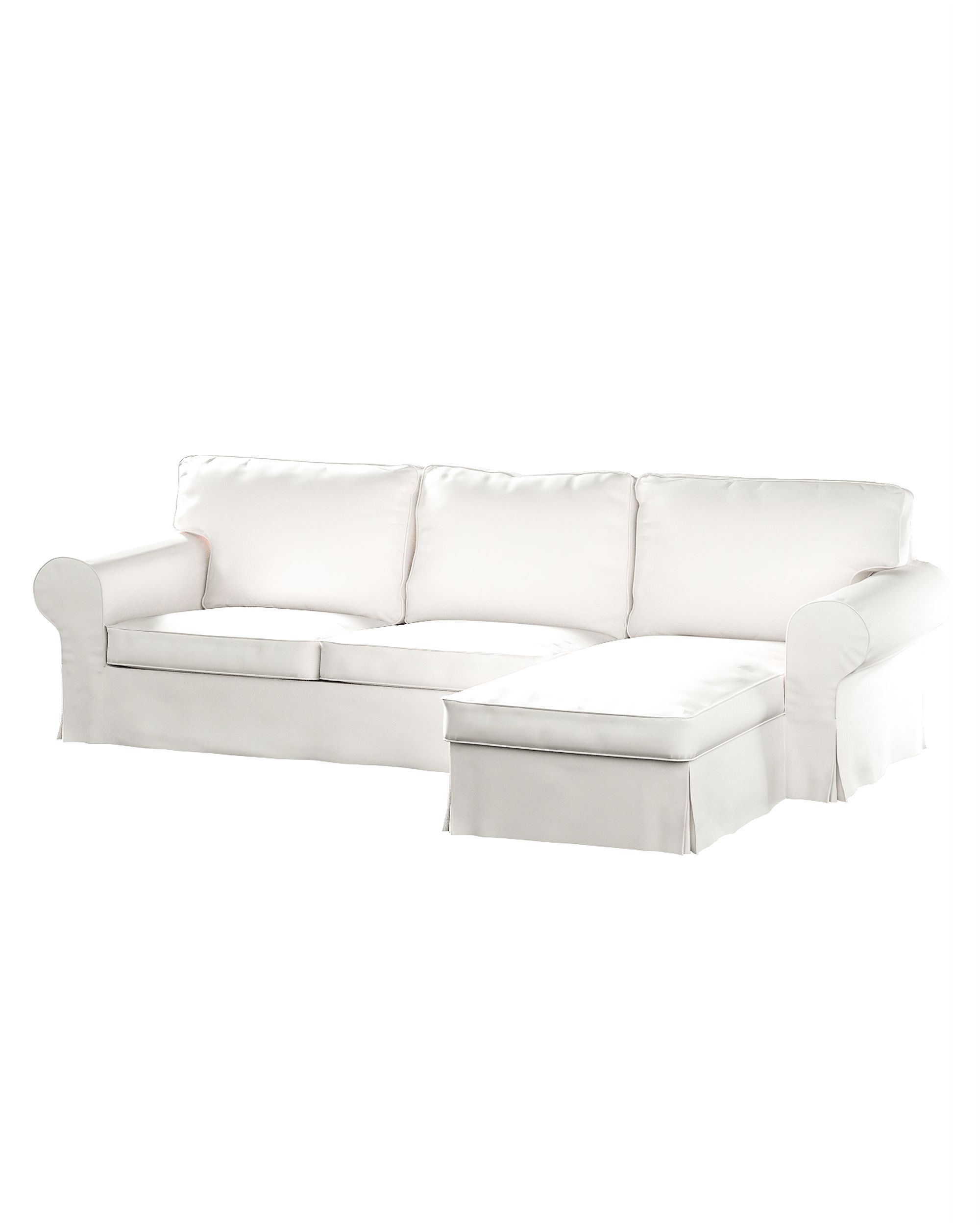 Bezug für Ektorp 2-Sitzer Sofa mit Recamiere Farbe weiß