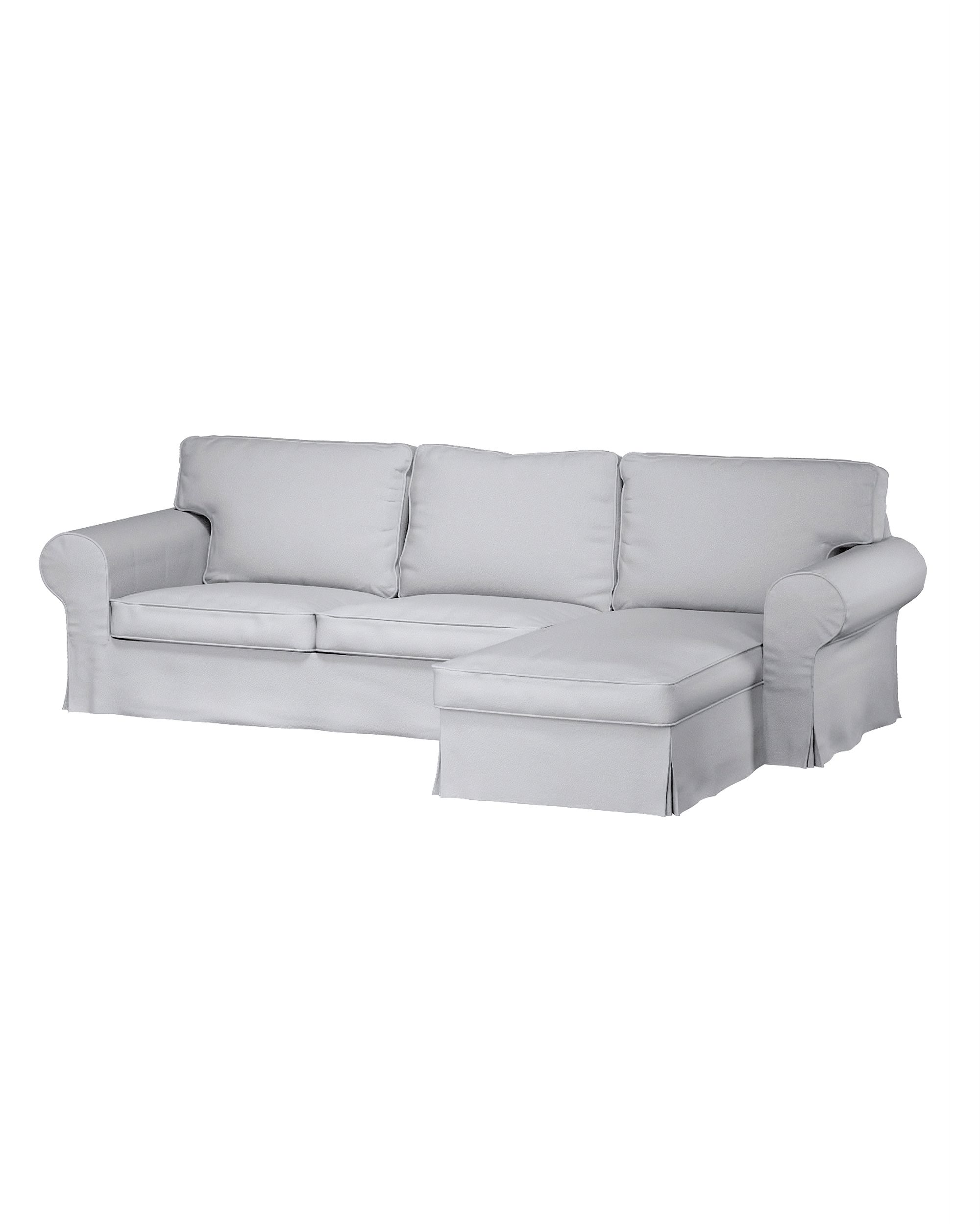Bezug für Ektorp 2-Sitzer Sofa mit Recamiere Farbe weiß Stoff strukturiert