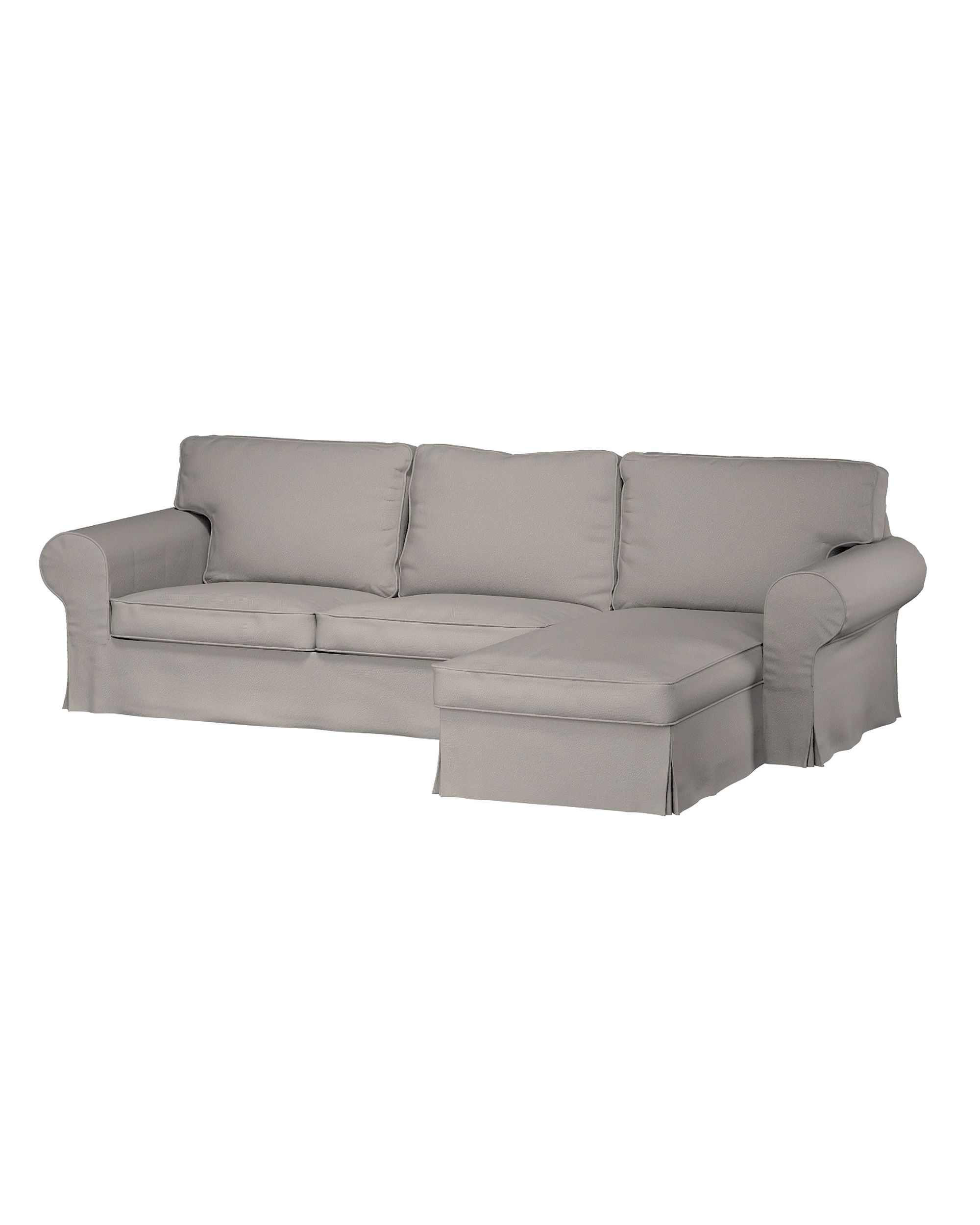 Bezug für Ektorp 2-Sitzer Sofa mit Recamiere Farbe beige Stoff strukturiert