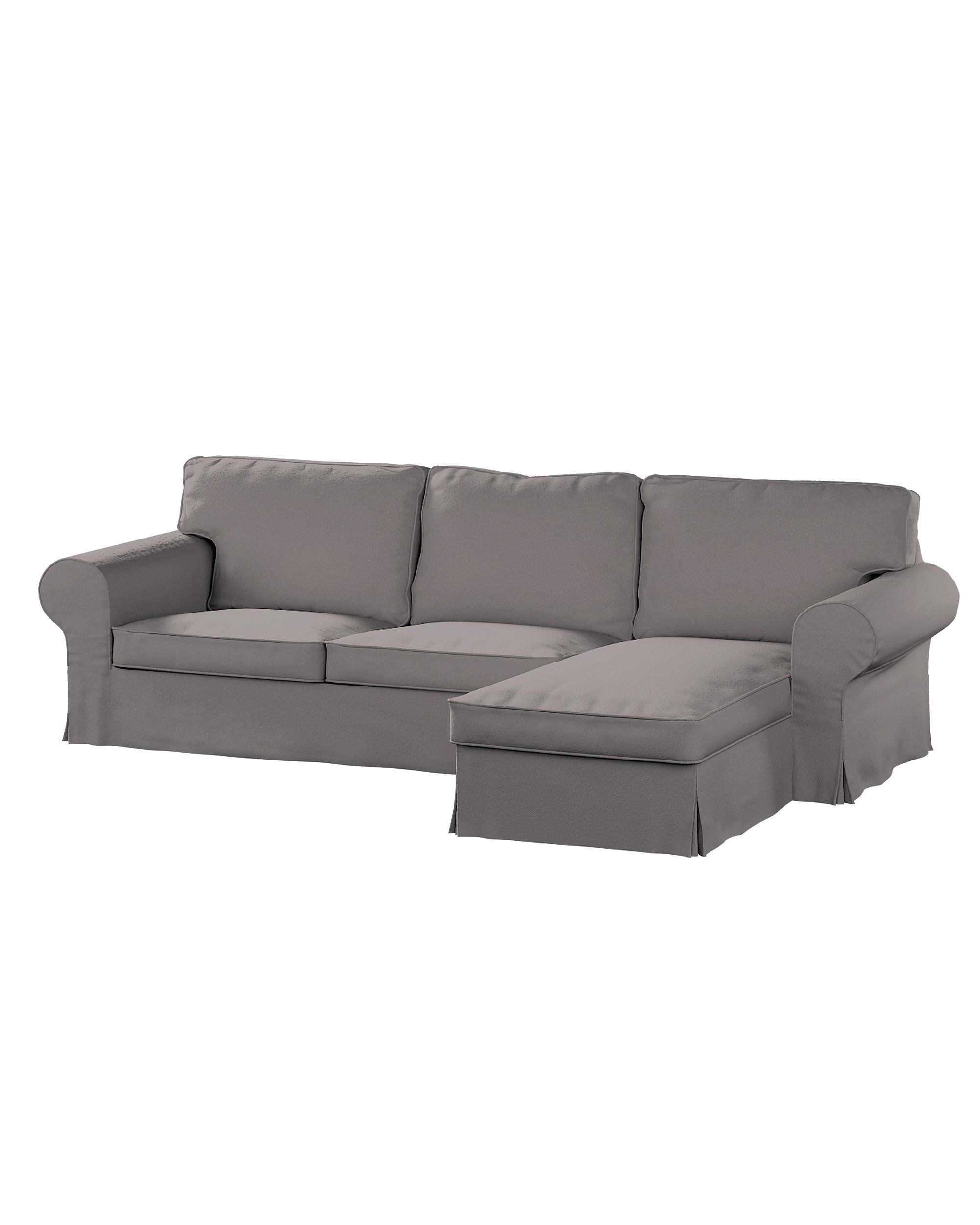 Bezug für Ektorp 2-Sitzer Sofa mit Recamiere Farbe beige Stoff strukturiert