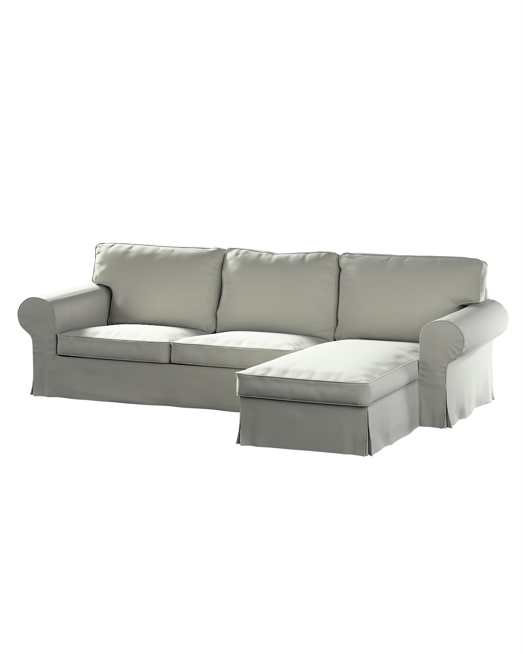 Bezug für Ektorp 2-Sitzer Sofa mit Recamiere Farbe grün Stoff samt