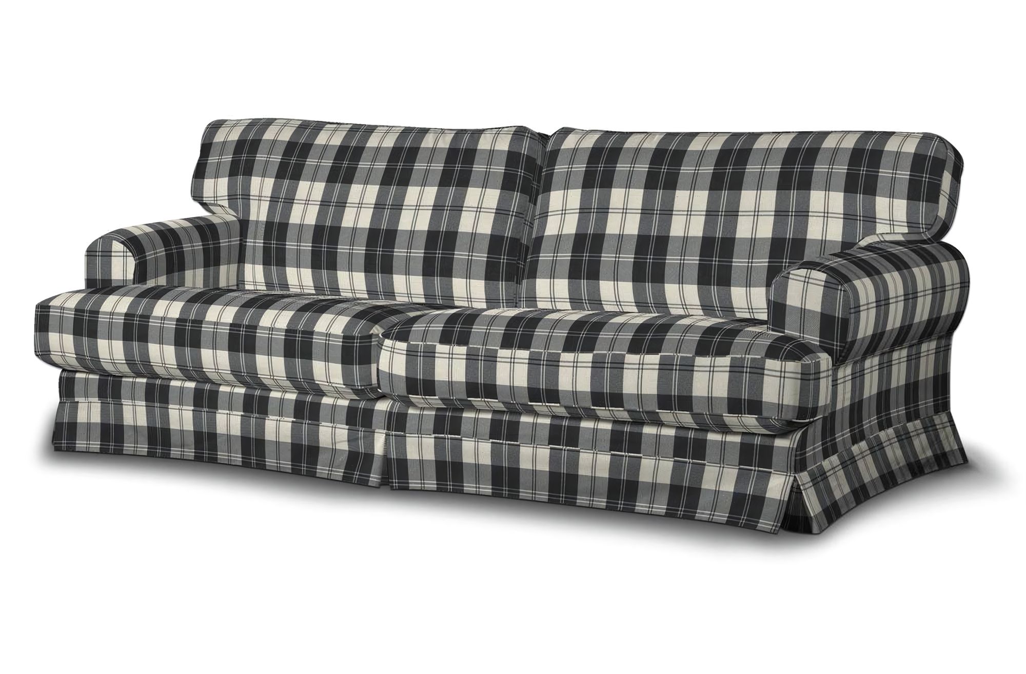 Bezug für Ekeskog Schlafsofa Farbe schwarz Stoff strukturiert, gemustert