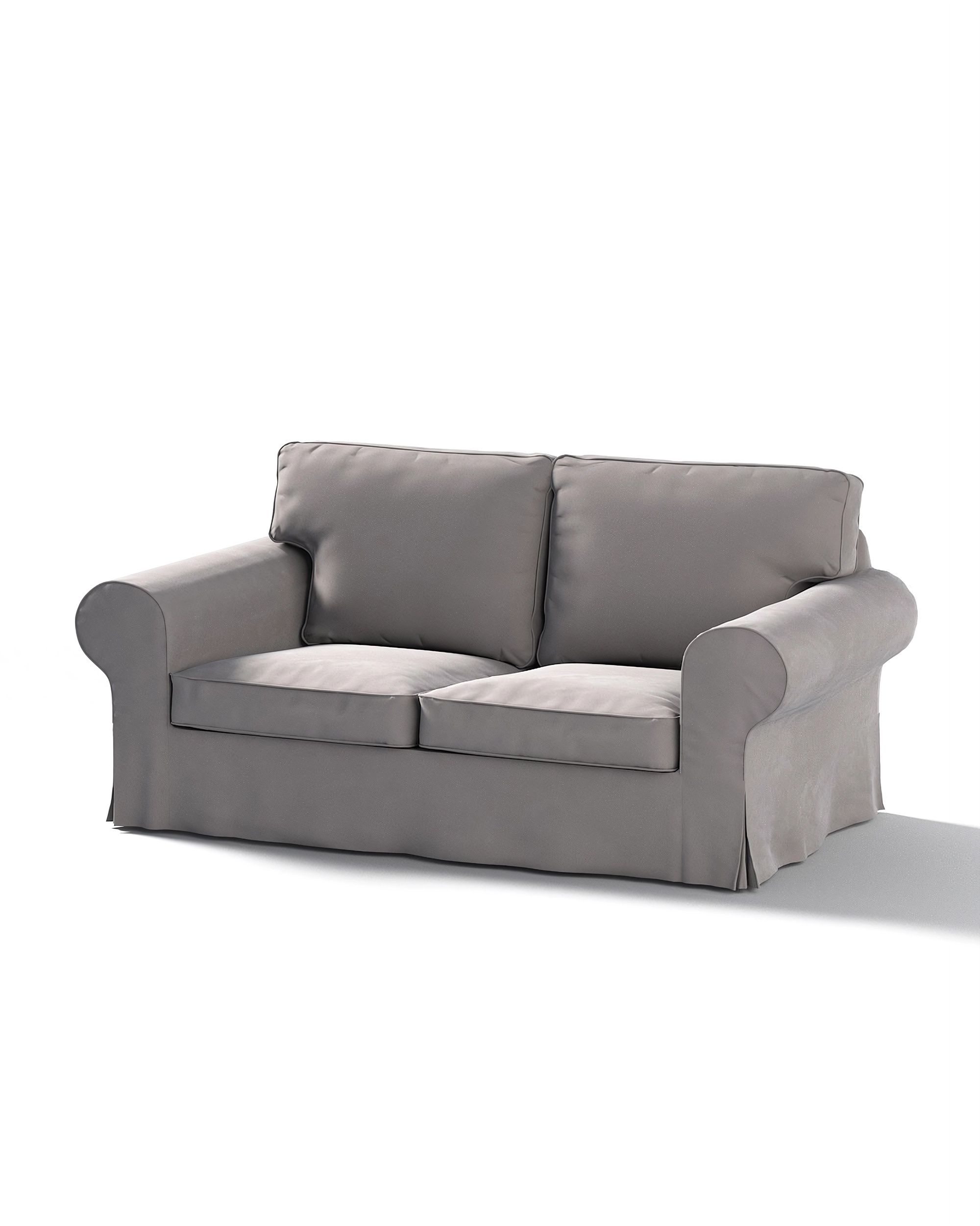 Bezug für Ektorp 2-Sitzer Schlafsofa NEUES Modell Farbe grau Stoff glänzend, samt