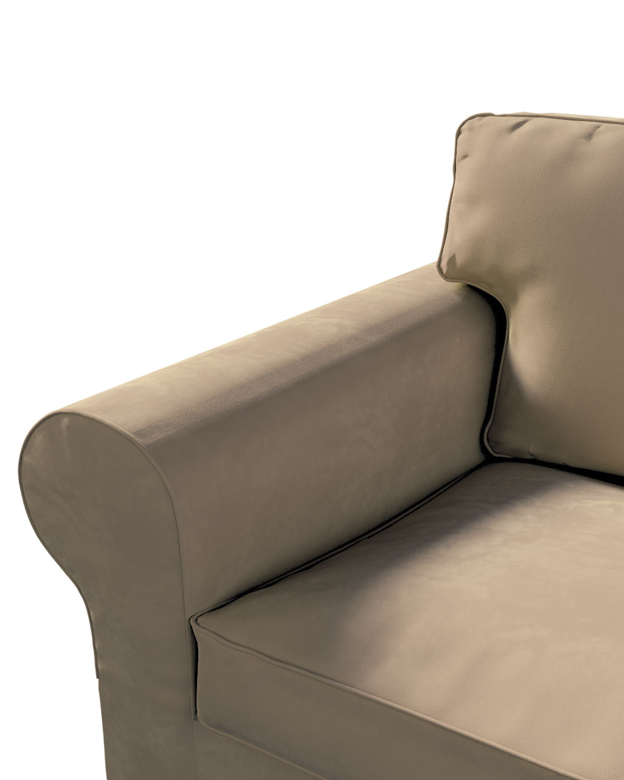 Bezug für Ektorp 2-Sitzer Schlafsofa NEUES Modell Farbe beige Stoff glänzend, samt