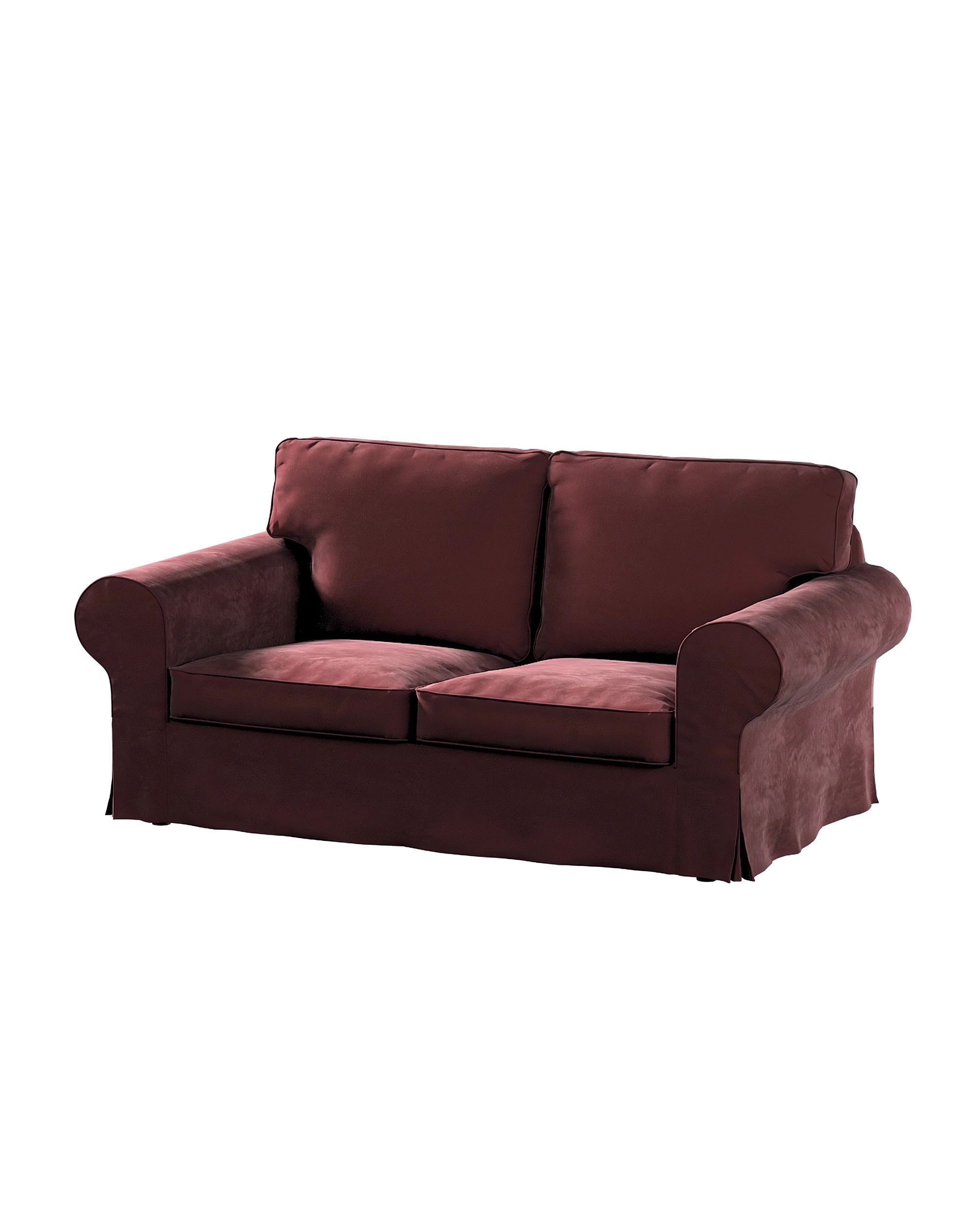 Bezug für Ektorp 2-Sitzer Schlafsofa NEUES Modell Farbe rot Stoff glänzend, samt