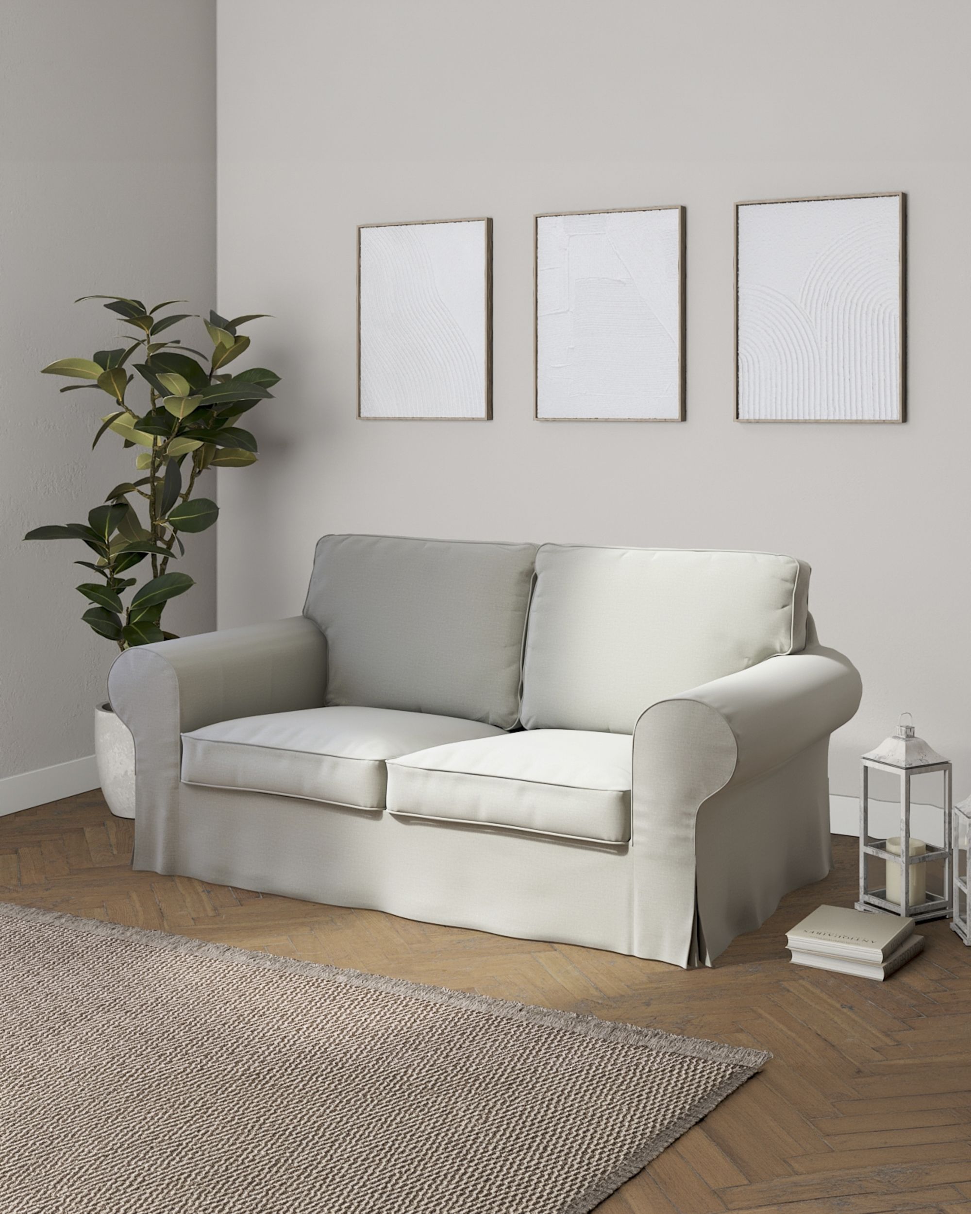 Bezug für Ektorp 2-Sitzer Schlafsofa NEUES Modell Farbe grün Stoff samt