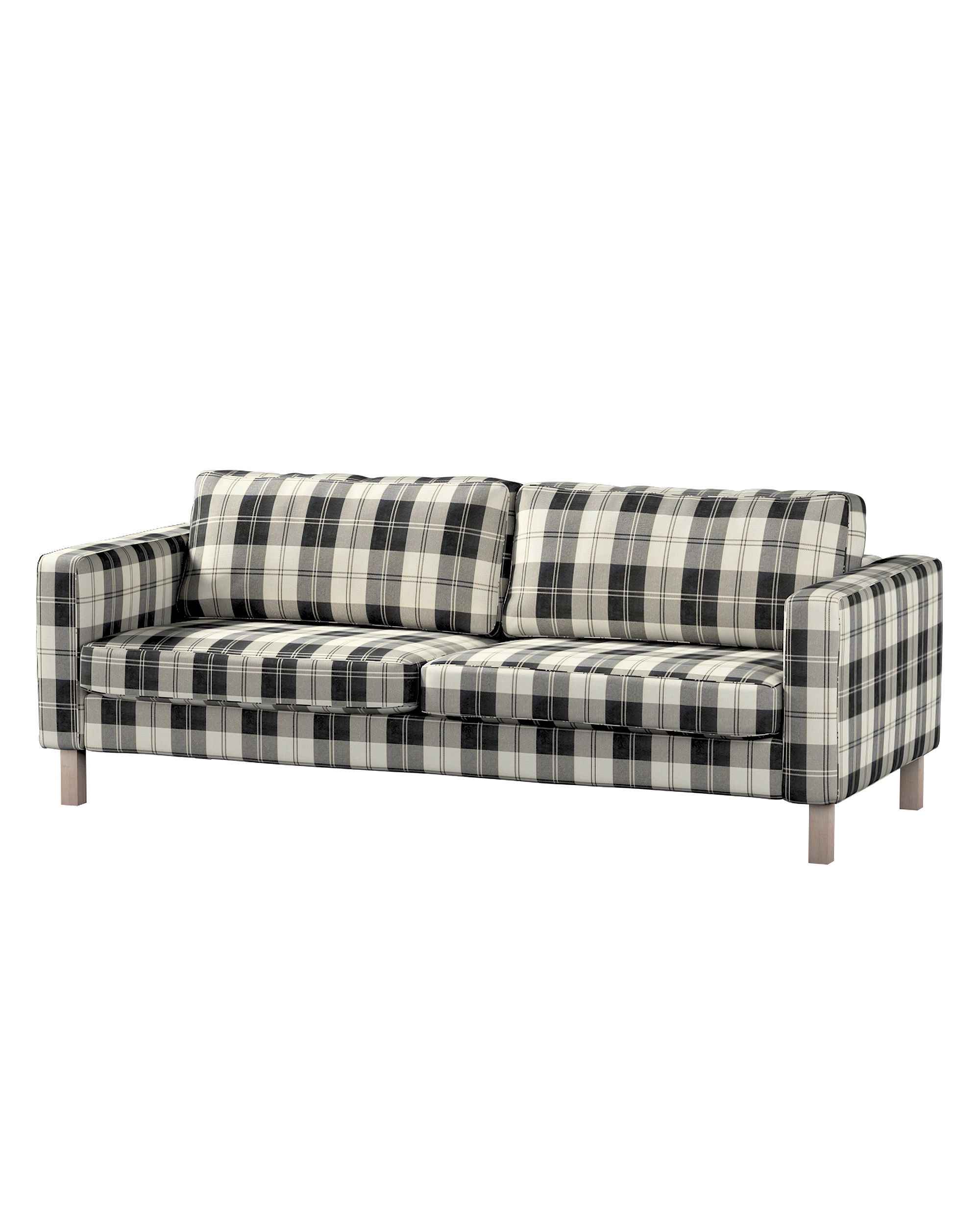 Bezug für Karlstad Schlafsofa Farbe schwarz Stoff strukturiert, gemustert