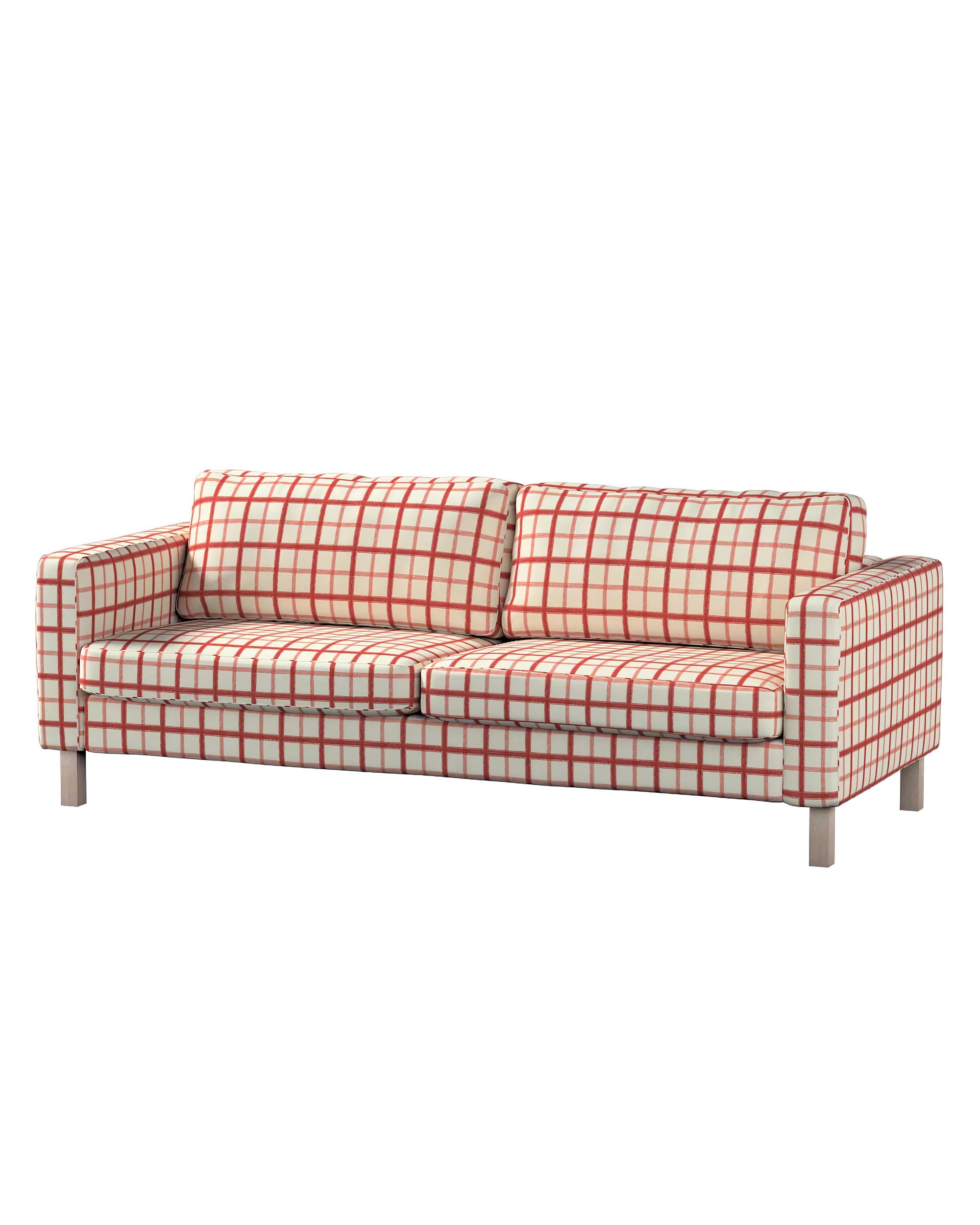 Bezug für Karlstad Schlafsofa Farbe rot Stoff gemustert