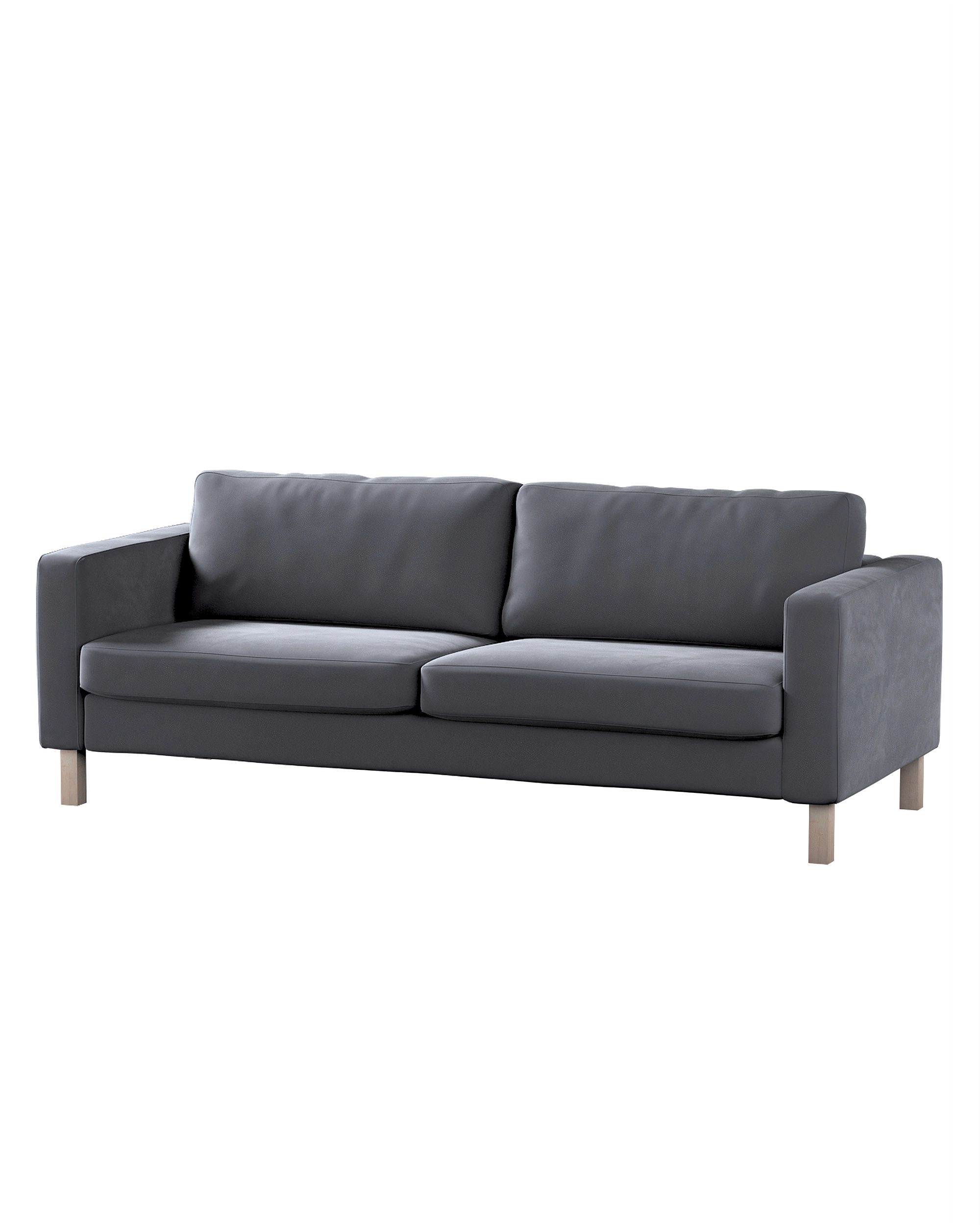 Bezug für Karlstad Schlafsofa Farbe grau Stoff glänzend, samt