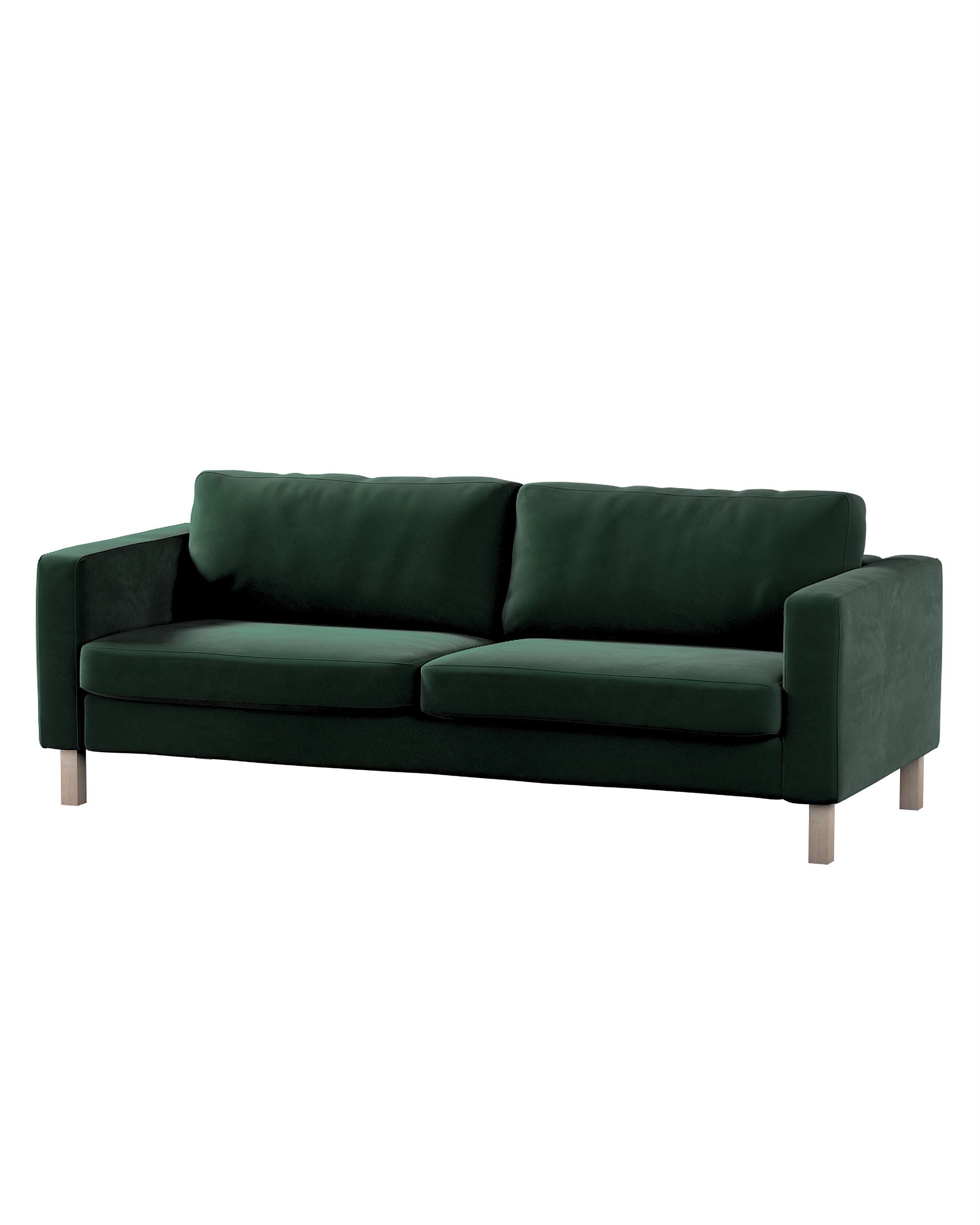 Bezug für Karlstad Schlafsofa Farbe grün Stoff glänzend, samt