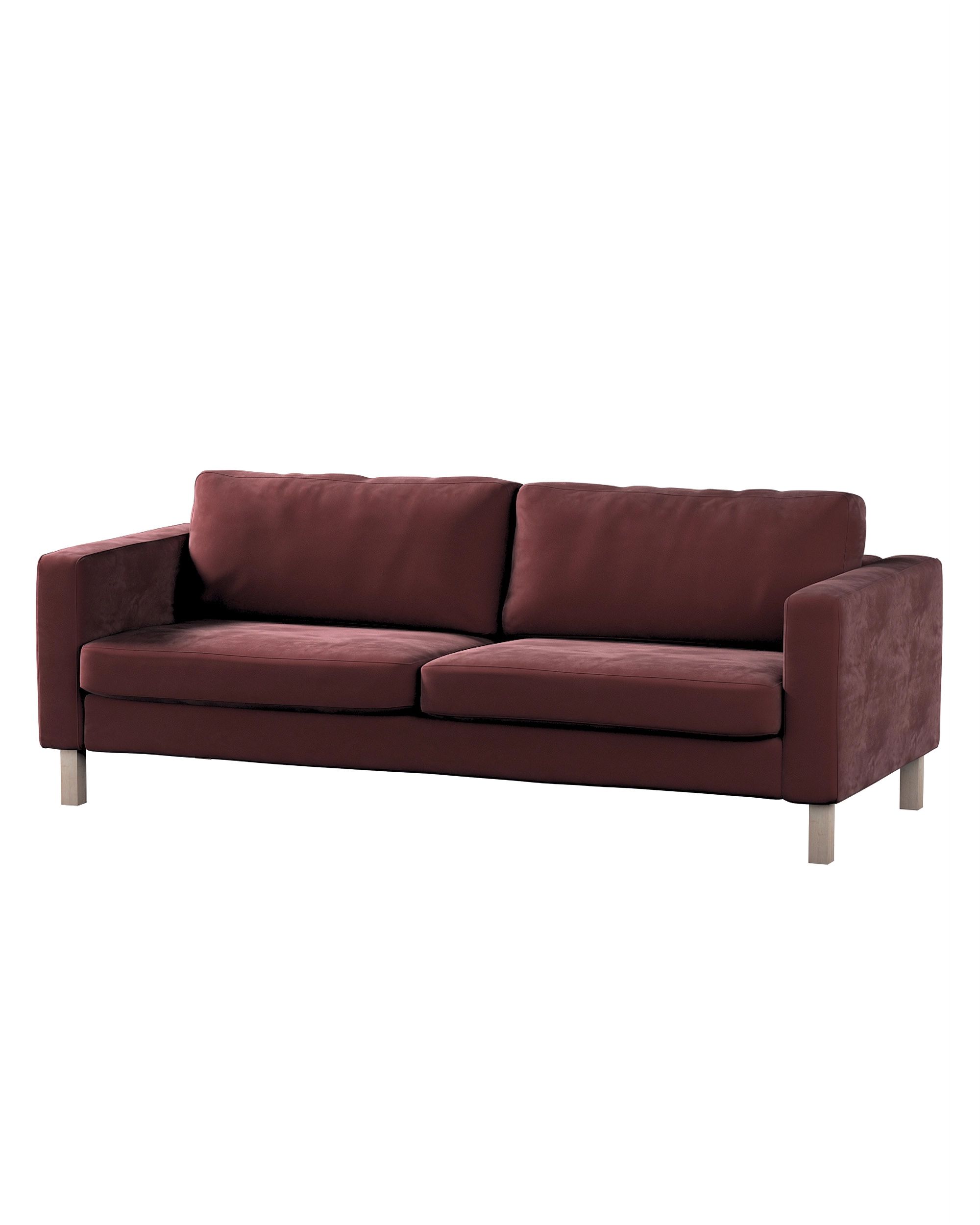 Bezug für Karlstad Schlafsofa Farbe rot Stoff glänzend, samt